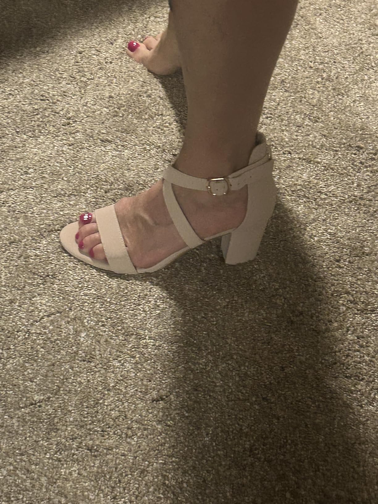 Women's Strappy Chunky Block Heels Open Toe Heeled Sandals customer photo 1