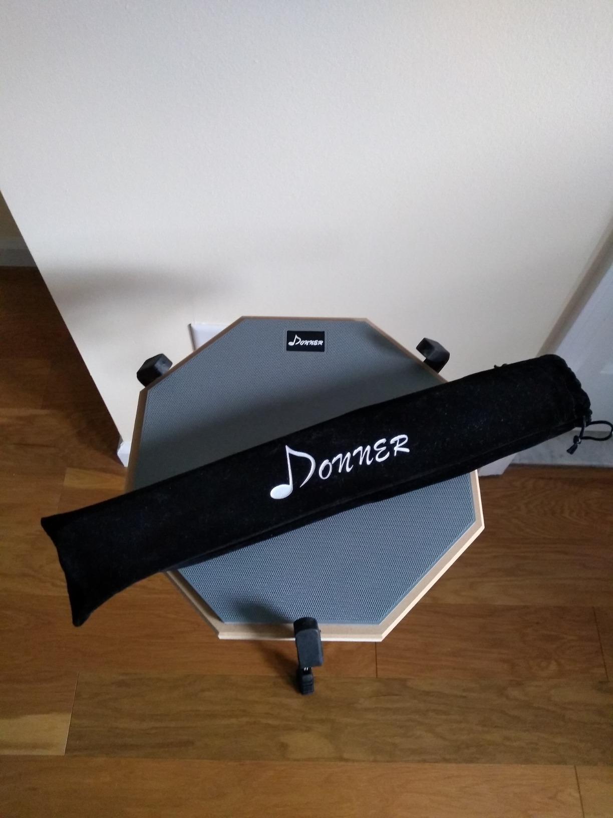 Donner Snare Drum Stand Set with Drum Practice Pad, 12'' Double-sided Silent Drum Pad set, Drumsticks, Backpack Adjustable Stand Fits 10''-14'' Dia Drums customer photo 2