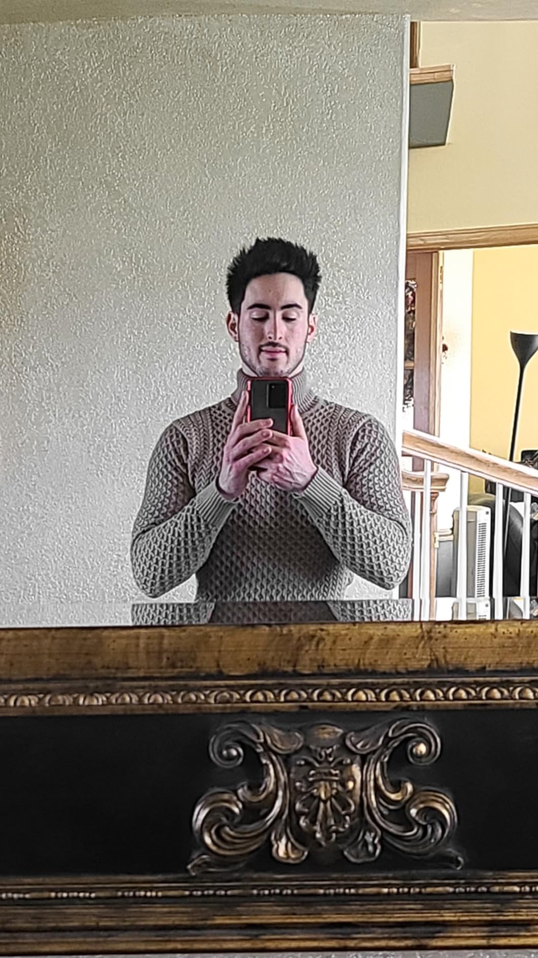 COOFANDY Men's Slim Fit Turtleneck Sweater Casual Knitted Pullover Sweaters customer photo 2