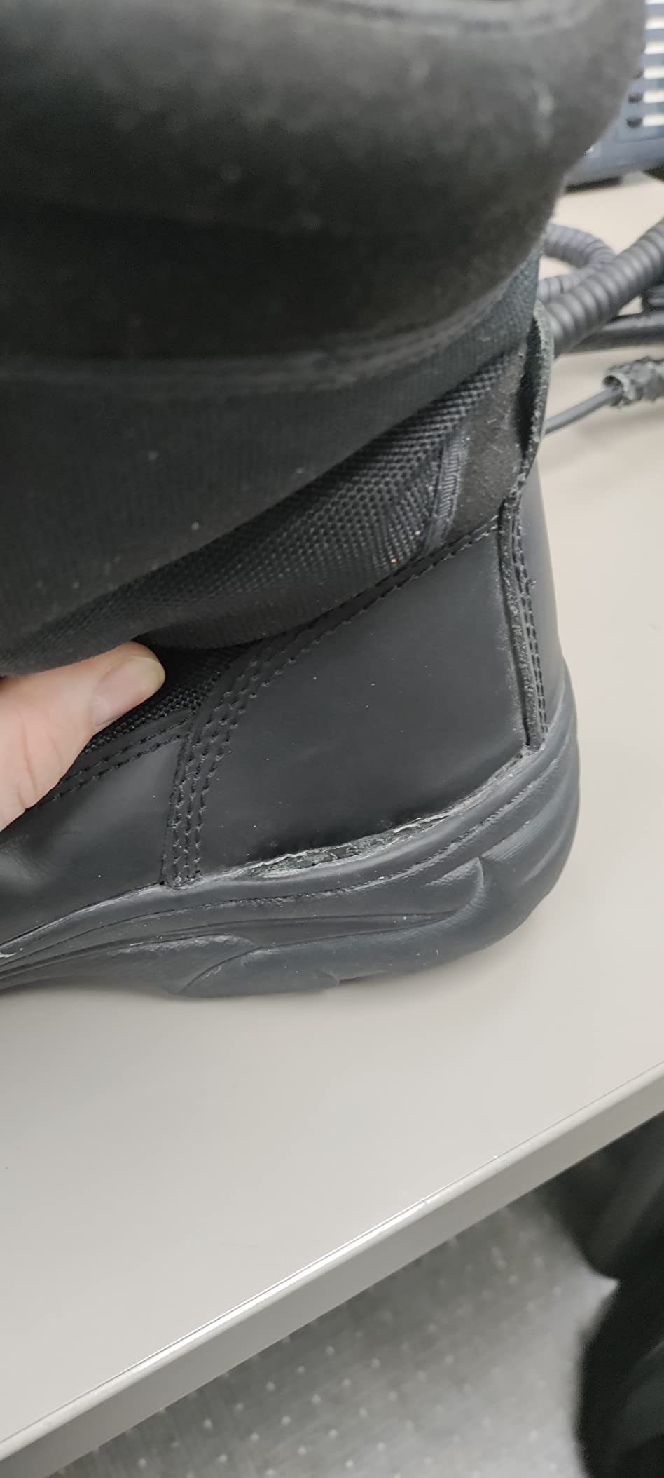 NORTIV 8 Men's Military Tactical Work Boots | Side Zipper Leather Motorcycle Combat Boots customer photo 1