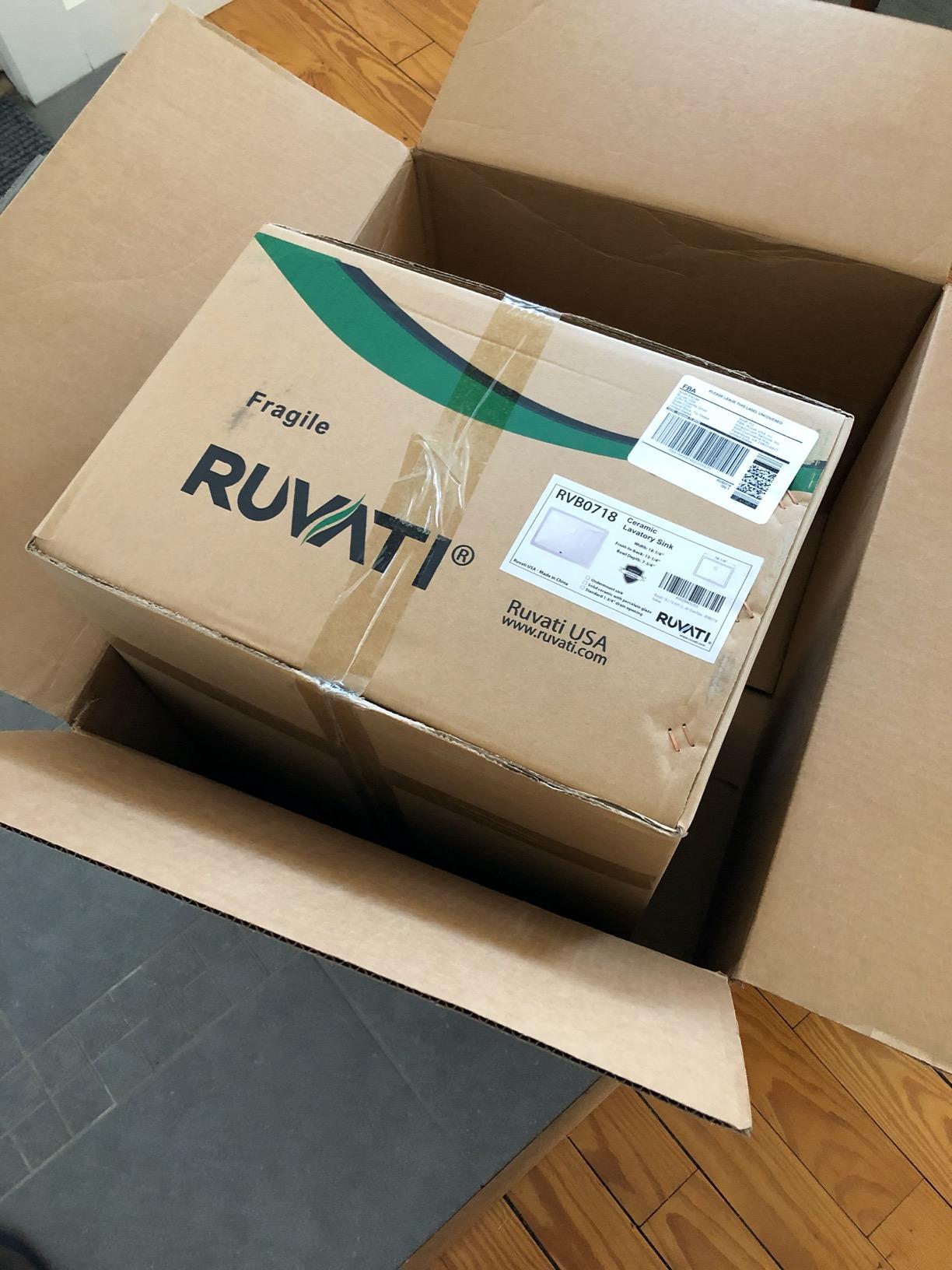 Ruvati 16 x 11-3/4 inch Undermount Bathroom Sink - White Rectangular Porcelain Ceramic with Overflow - Small Bathroom Sink for Vanity - Durable Bath Sinks - Ideal Bathroom Sinks - RVB0718 customer photo 1