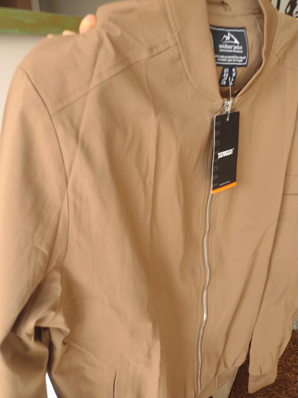 TACVASEN Men's Bomber Jacket Lightweight Casual Spring Fall Windbreaker Zip Up Coat with Pocket customer photo 1