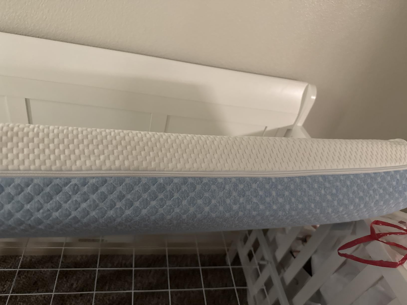 Dourxi Crib Mattress, Dual Sided Comfort Gel Memory Foam Toddler Mattress | Premium Triple-Layer Support Core, Breathable Removable Cover, for Infant & Toddler, Fits Standard Crib & Toddler Bed, Blue customer photo 2