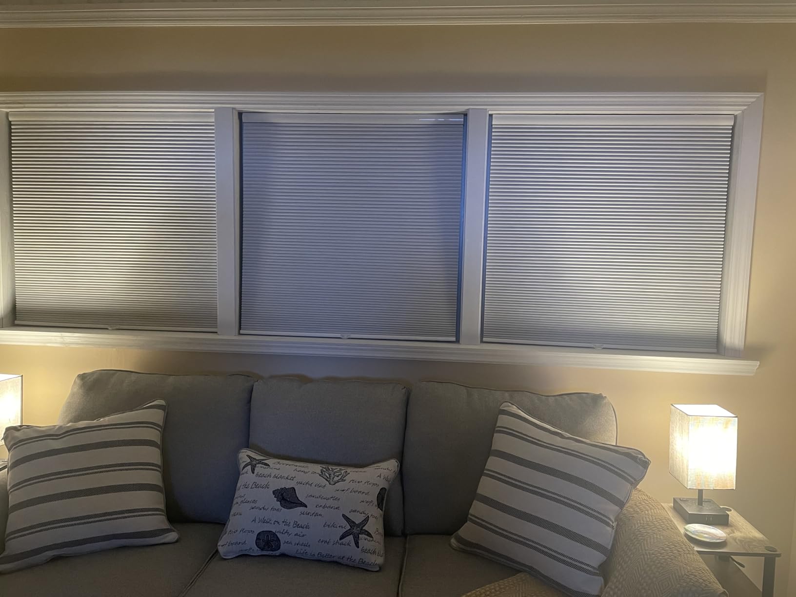 Grandekor Cordless Blackout Cellular Shades for Windows, Honeycomb Blinds | Honeycomb Shades Create a Darker Room for Better Sleep and Privacy | Cordless Design Fits Bedroom, Living Spaces | White 34W x 64H customer photo 2