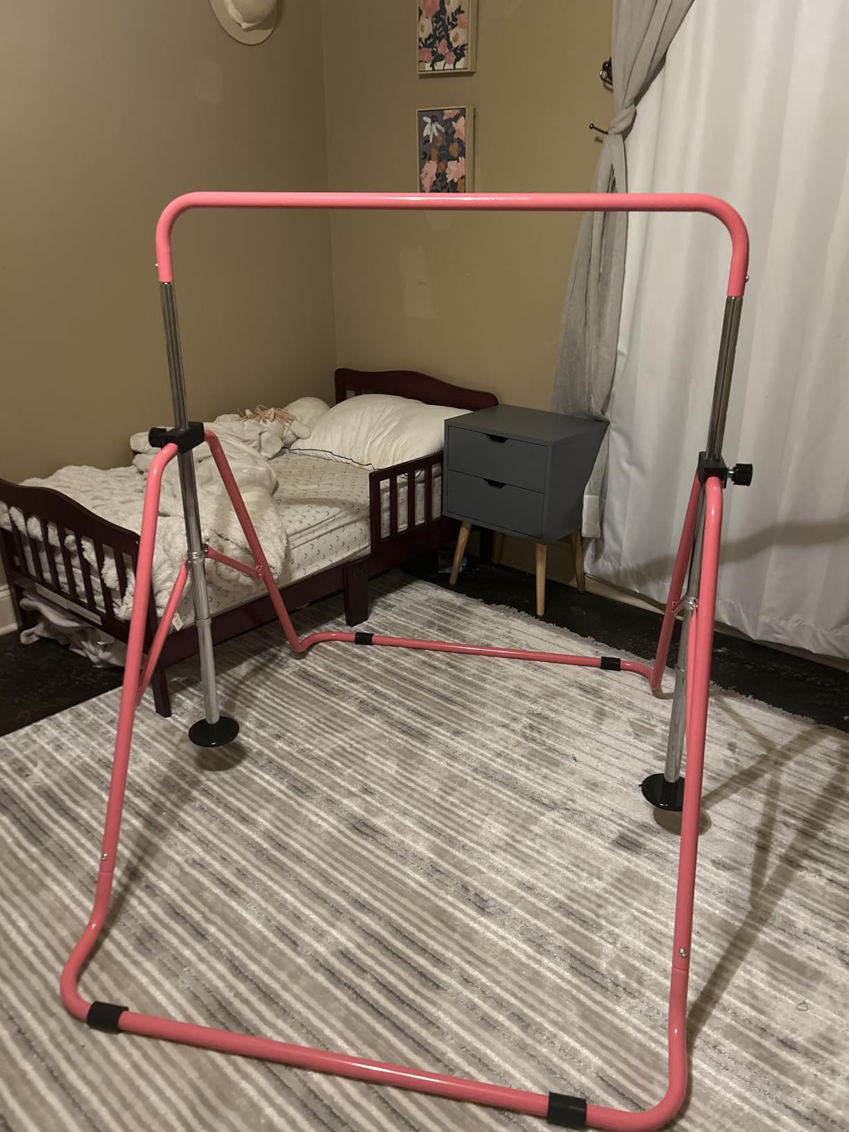 Gymnastic Bars for Kids, Adjustable Height Horizontal Bar for Home | 5-Height 35