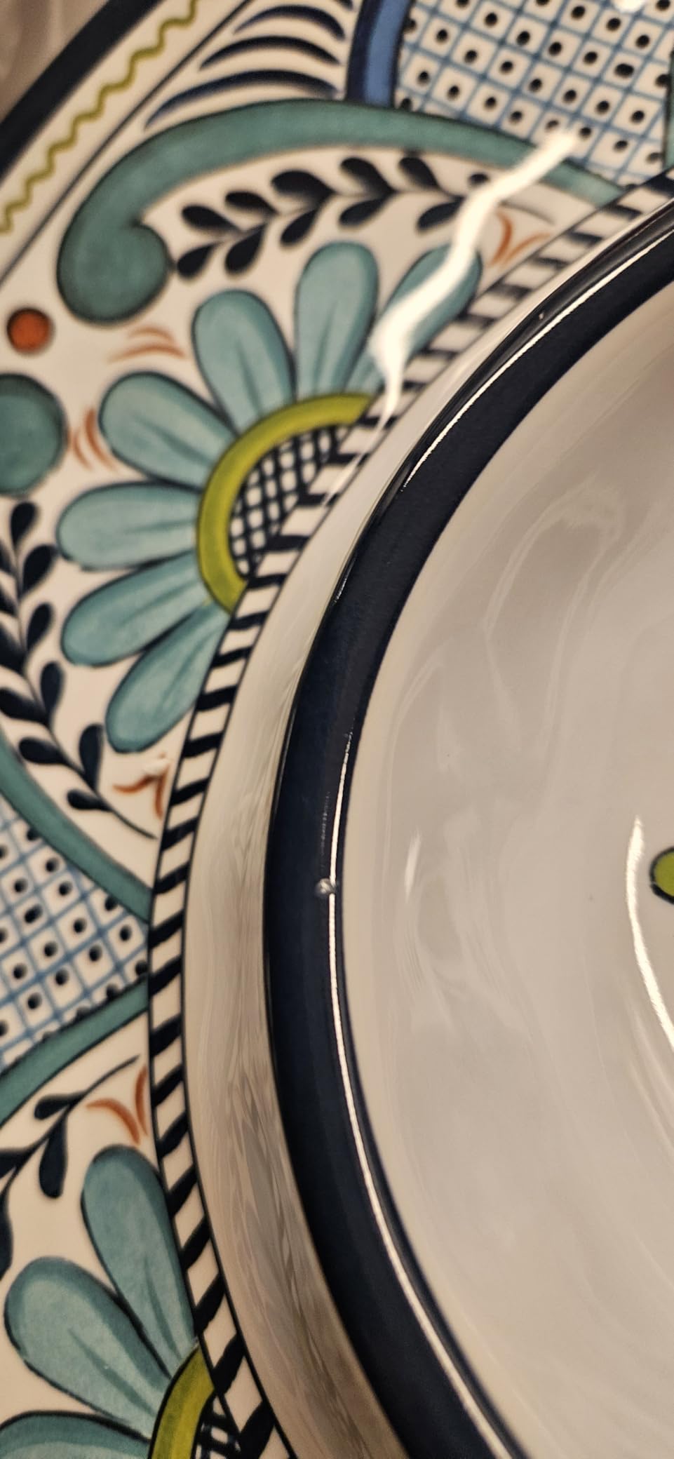 Talavera 3-Piece Melamine Hostess Serveware Set - Chip & Dip Server, 3-Section Relish Tray, and 19