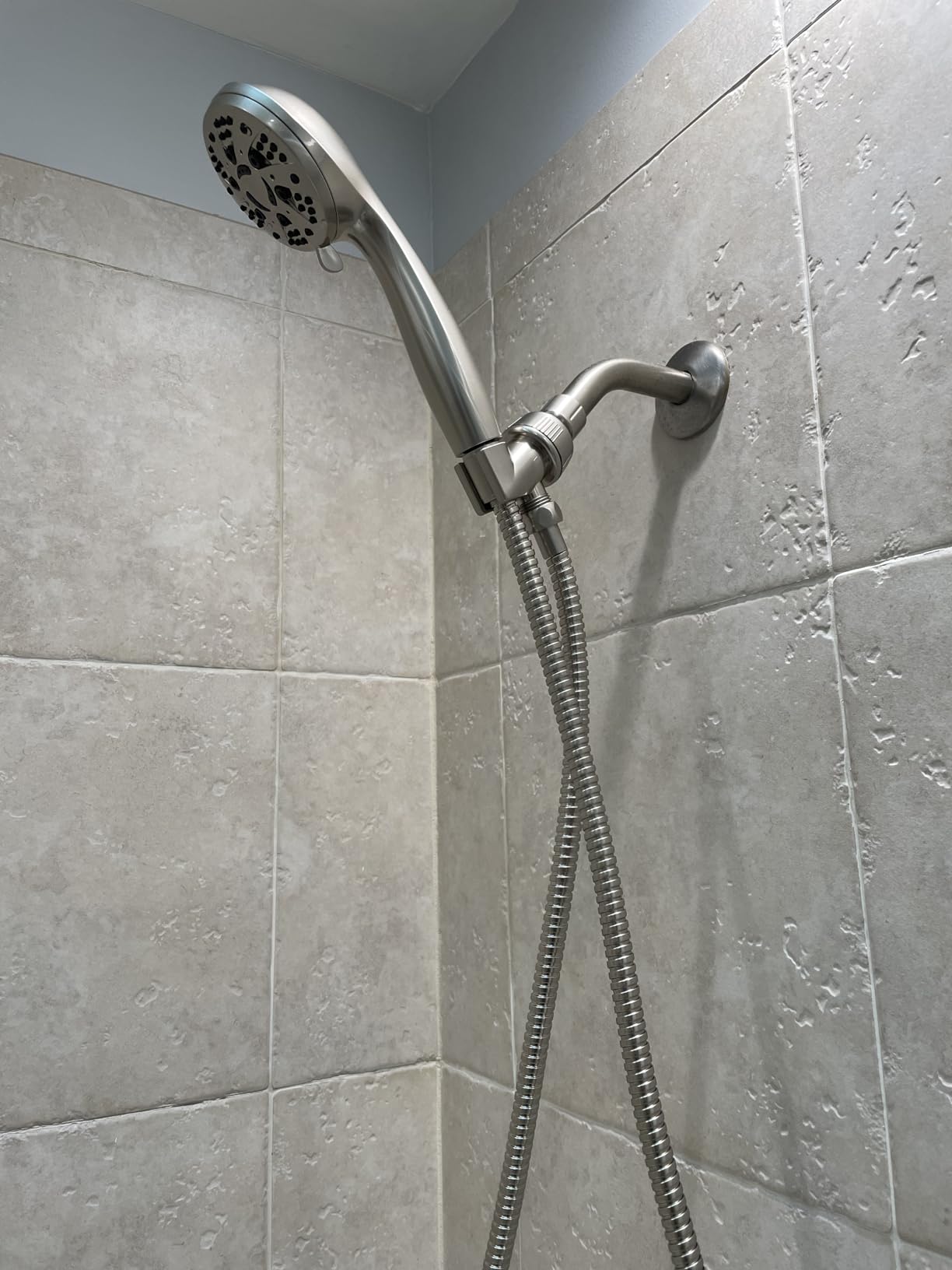 AquaDance High Pressure 6-Setting Full Brushed Nickel Handheld Shower Head with Stainless Steel Hose. Officially Independently Tested to Meet Strict US Quality & Performance Standards! | Anti-clog Jets, Premium Stainless Steel Hose & Adjustable Bracket customer photo 2