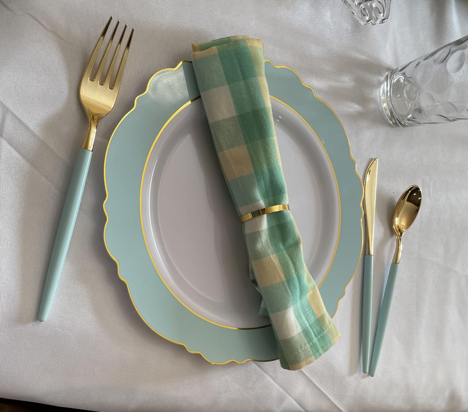 Urban Villa Cloth Napkins Cotton 20x20 (Set of 12) Multi Blue customer photo 2