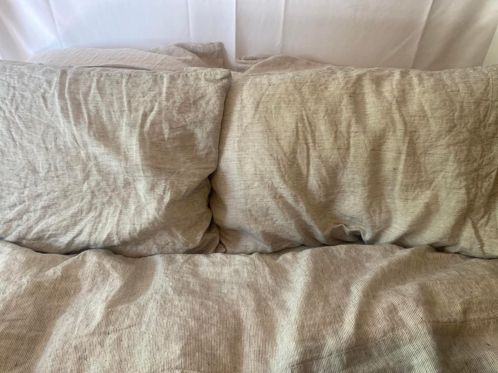 Sijo Stone Washed Organic French Linen Bed Sheet Set, GOTS Certified Organic, Best Cooling Linen Sheet Award by Sleep Foundation, 4 Piece - 2 Pillowcases, 1 Fitted and 1 Flat (Classic, Queen) customer photo 1