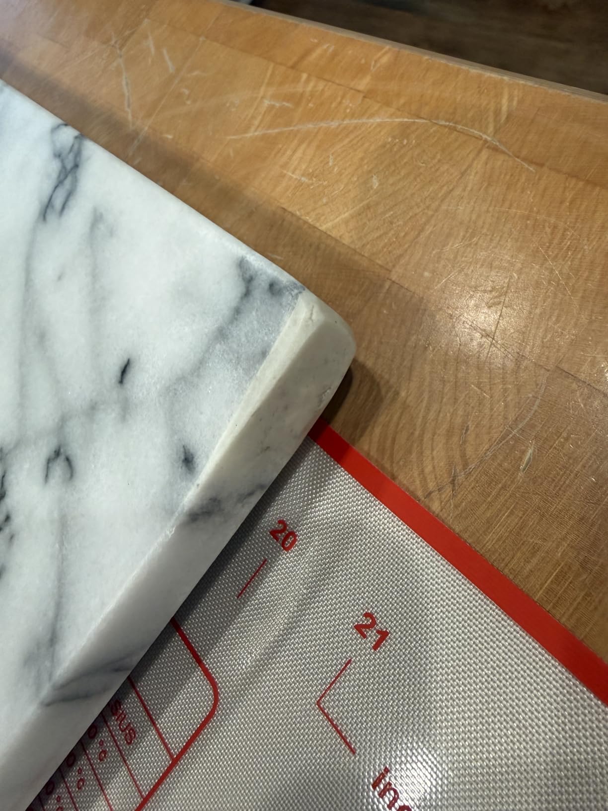 Thirteen Chefs Marble Cutting Board - 16 x 12 Inch Marble Slab Pastry Board for Charcuterie, Cheese, Dough, Dessert - Decorative Stone Cutting Board for Kitchen and Home customer photo 1
