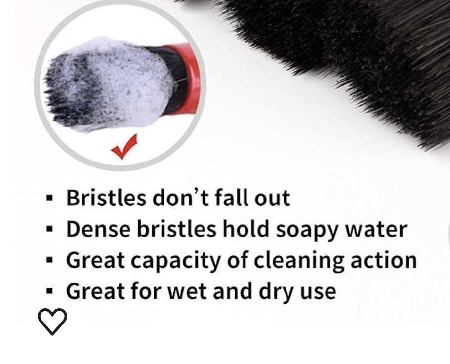Detailing Brush Set - 10 Pcs Detail Brushes Car Detailing, Auto Boar Hair Car Detailing Kit for Cleaning Interior Exterior - Vehicles Wheels Leather Engine Dashboard customer photo 2