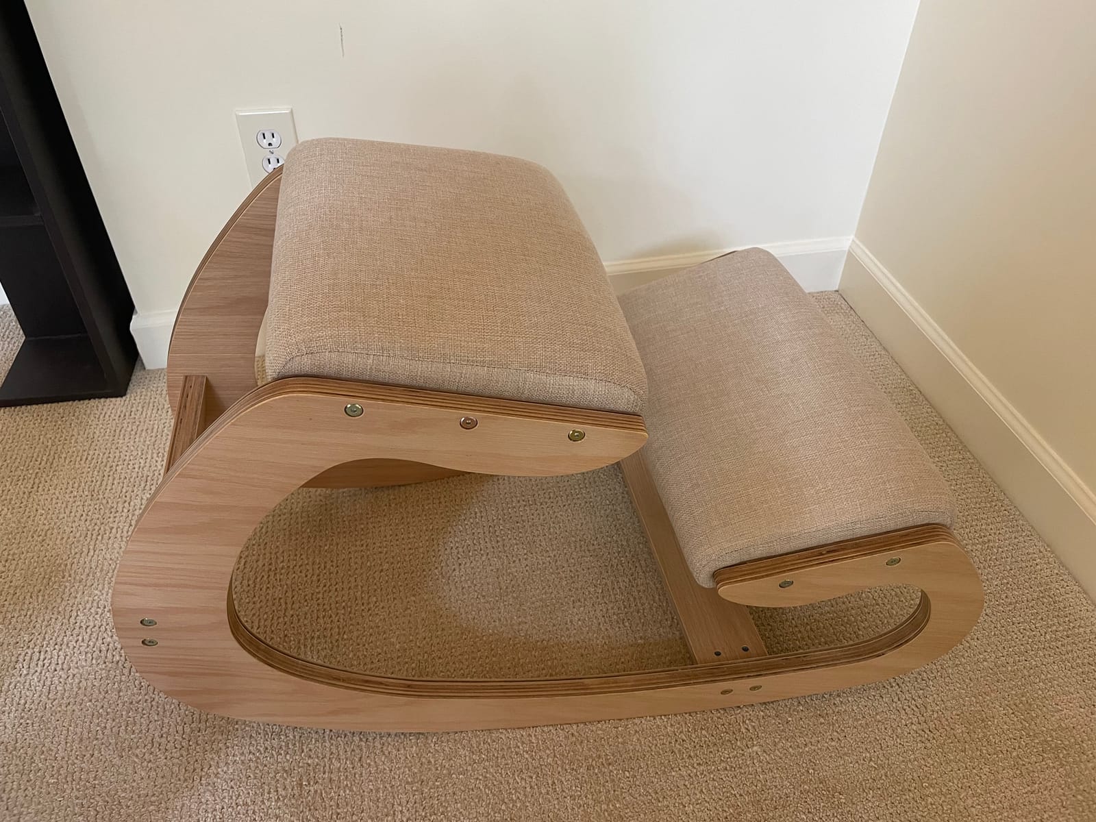 Predawn Adjustable Ergonomic Kneeling Chair - Custom Height Rocking Posture Stool with Thick Cushions, Solid Wood Frame, Knee Support Seat for Adults, Office or Meditation Use (White Oak) customer photo 1