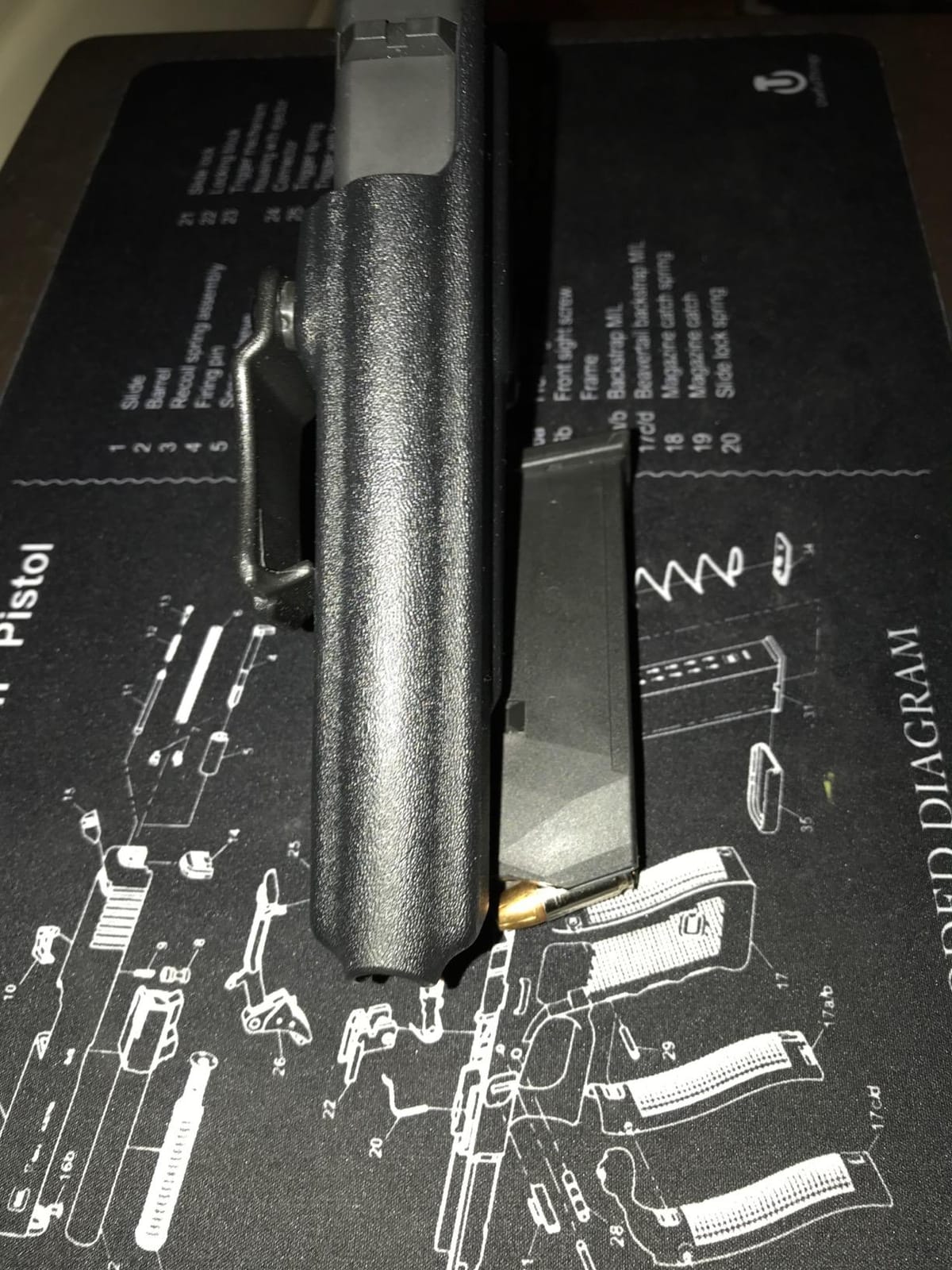 POLE.CRAFT IWB Kydex Holster Custom Fit: Glock 19 19X 25 44 45 (Gen 1 2 3 4 5) & Glock 23 32 (Gen 3 4) - Inside Waistband Carry - Adj. Cant Retention customer photo 1