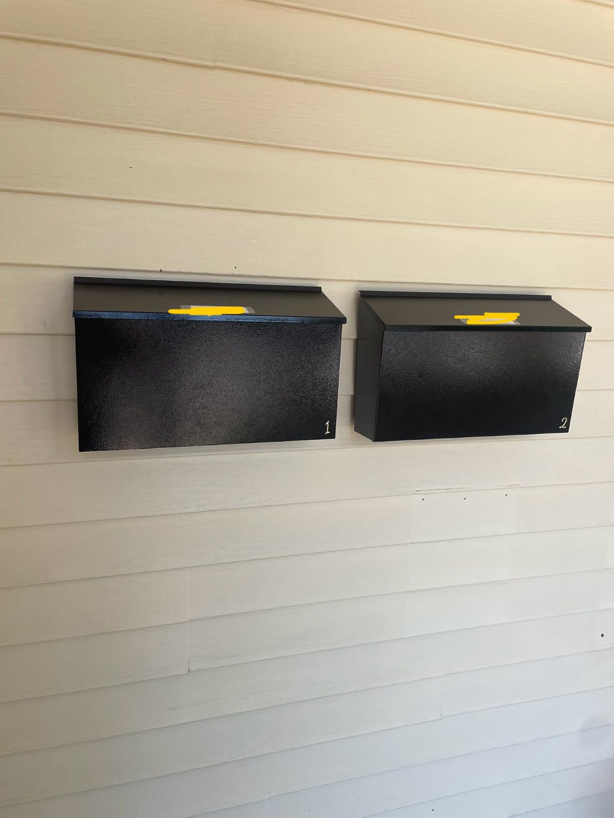KYODOLED Mailbox for Outside, Large Black Wall Mount Mailbox, 15.7 in, Galvanized Steel customer photo 2