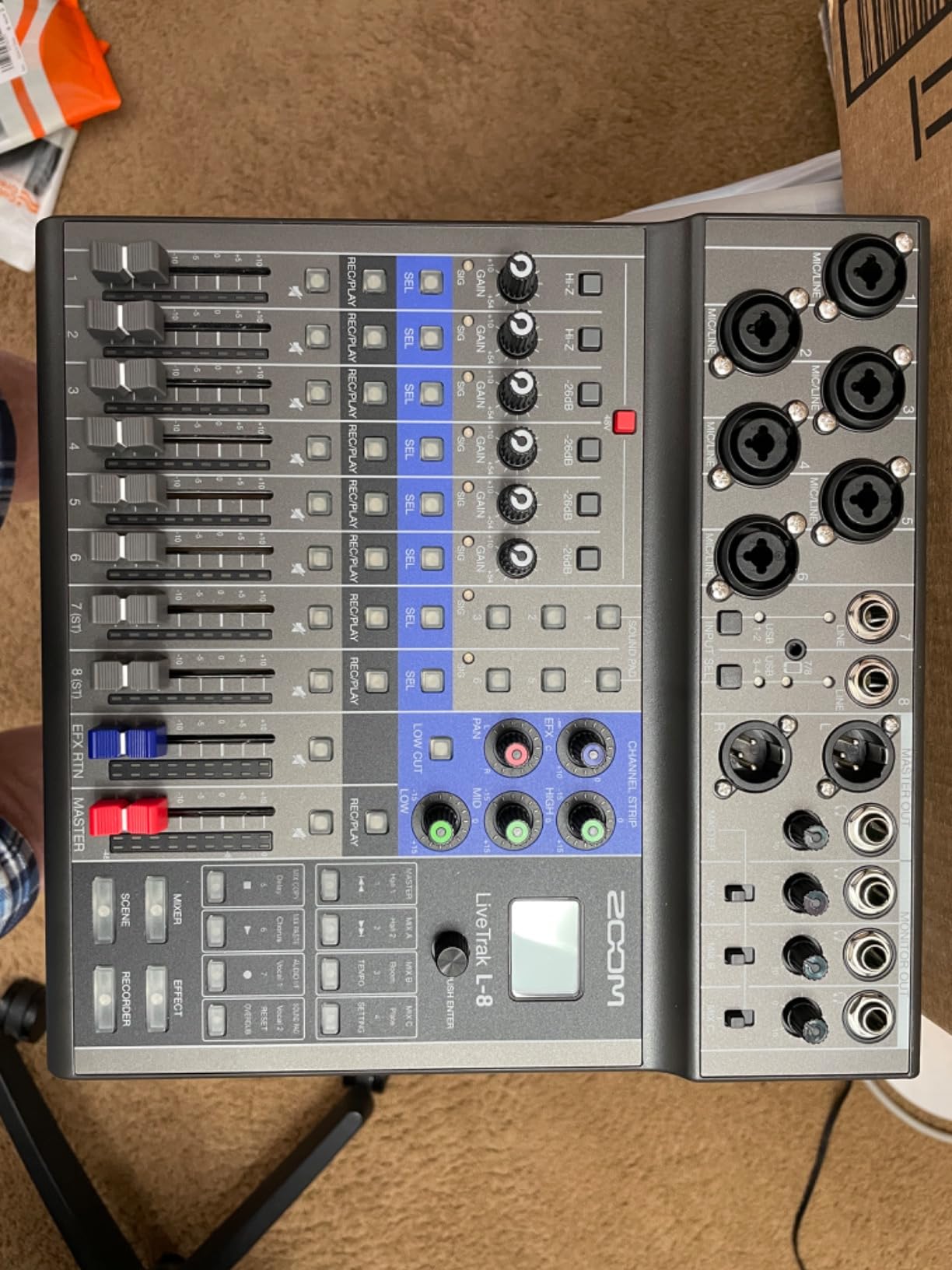 Zoom LiveTrak L-8 Battery Powered Mixer/Recorder for Musicians & Podcasters | 8-channel digital mixer with 12-in/4-out USB interface and 6 sound pads customer photo 2