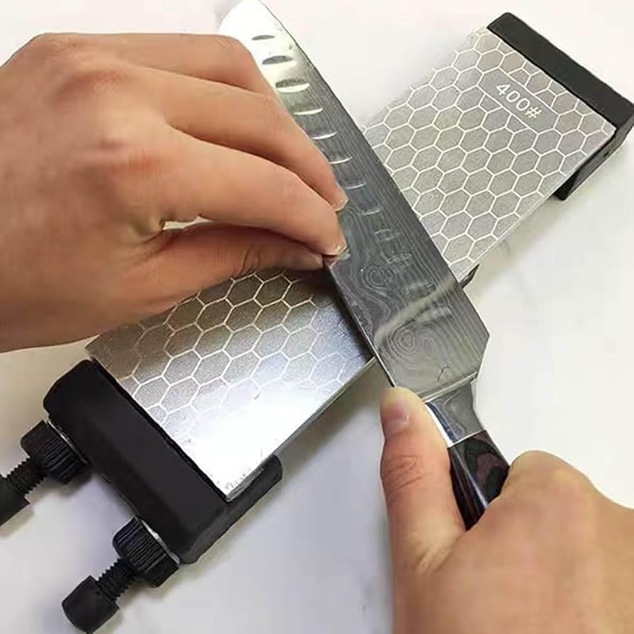Diamond Sharpening Stone 2 Side Grit 400/1000 Diamond Plate Honing Stone 8-inch Hone Sharpener White customer photo 2