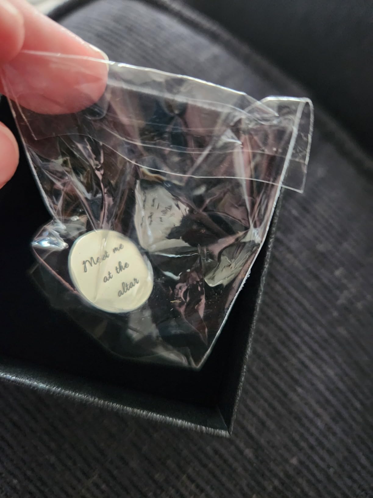 Stainless Steel CuffLinks for Men Groom Meet Me at The Altar Wedding Gifts Cuff Links customer photo 1