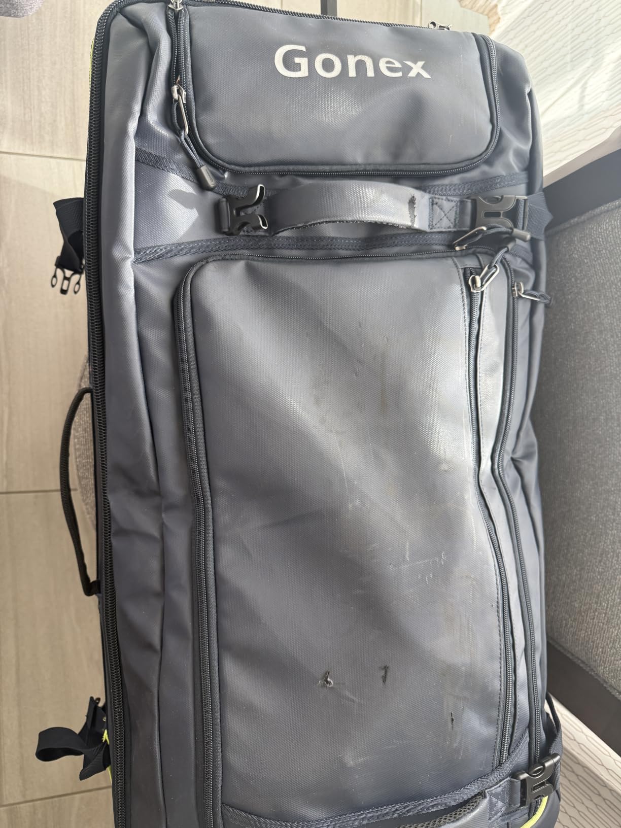 Gonex Rolling Duffle Bag with Wheels, 100L Water Repellent Large Wheeled Travel Duffel Luggage with Rollers 33 inch, Olive Green customer photo 2