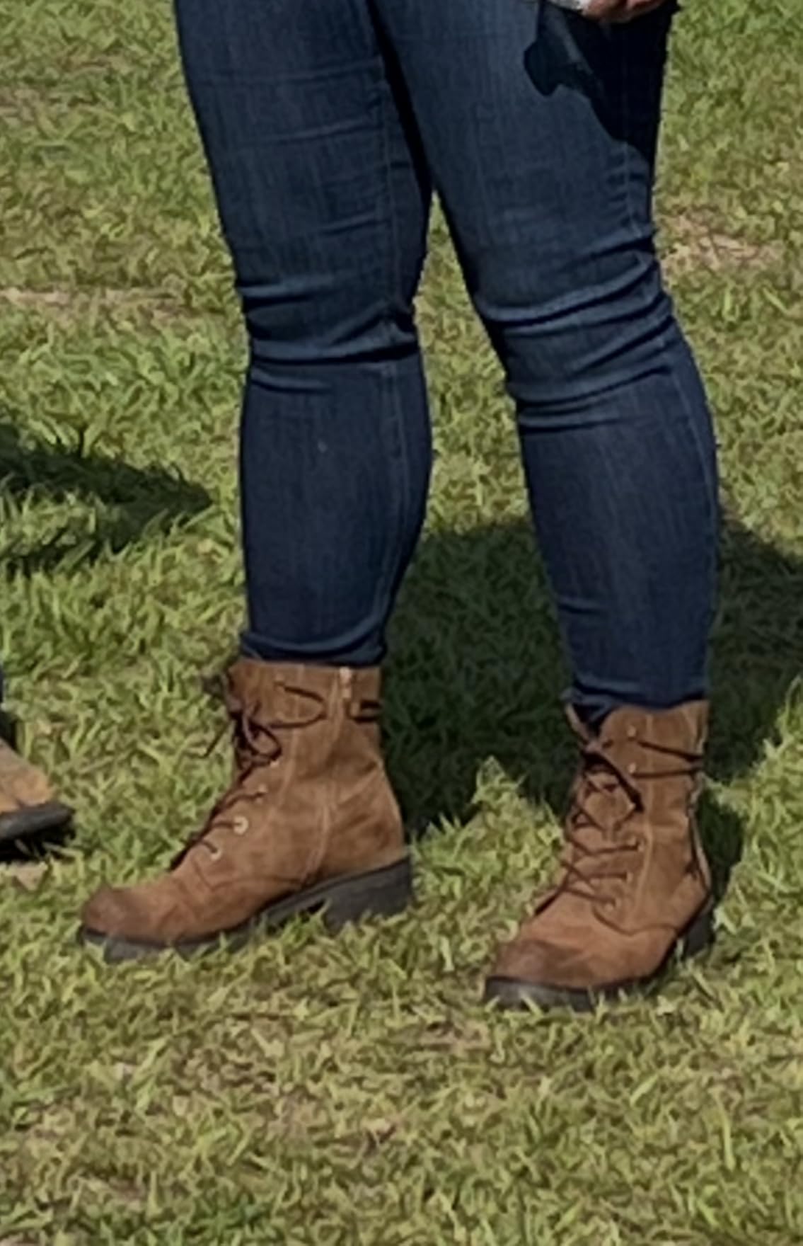 Dunes Women's Kobe Heeled Combat Boots - Lace-Up with Side Zipper, Memory Foam Insoles, Faux Fur Lining, Vegan Nubuck Leather, Wide Widths Available customer photo 1