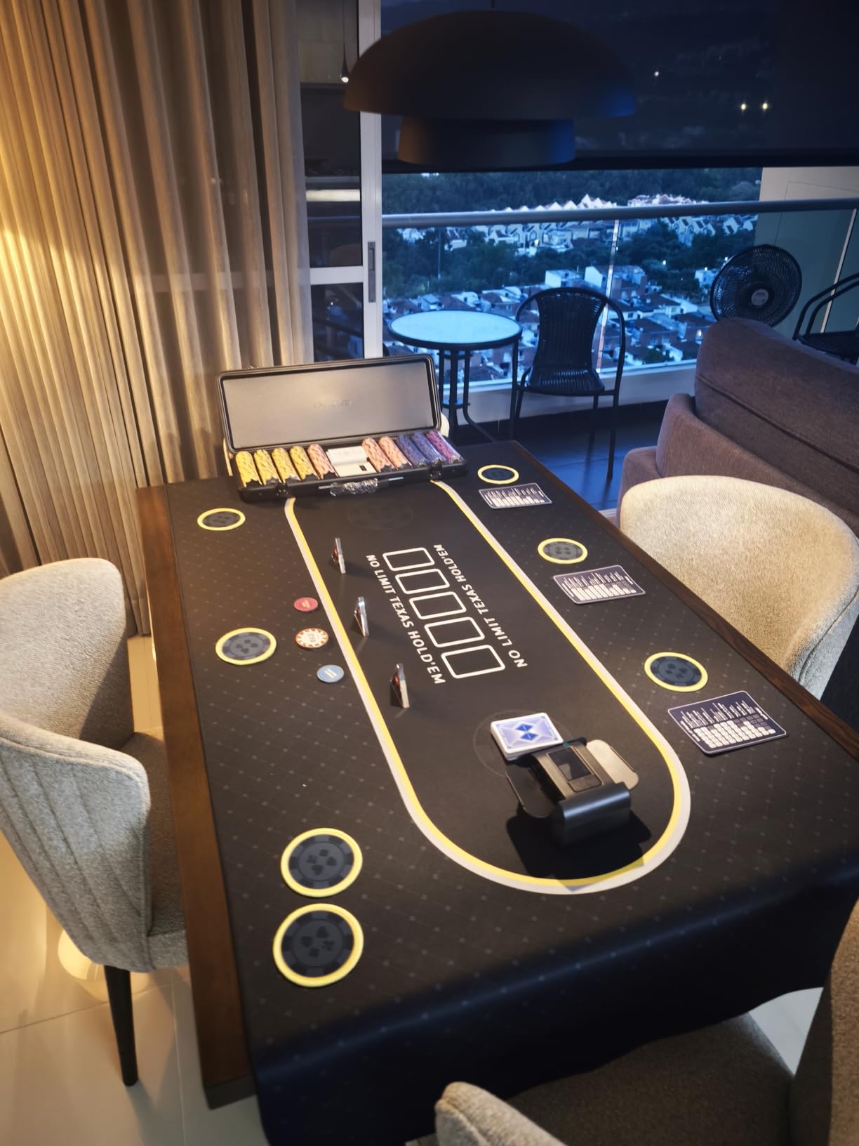SLOWPLAY Nash Clay Poker Set, 14g&40mm Poker Chips for Texas Hold'em | Black Gold Edition; 500 pcs Numbered Full Set; premium case with PC Shell; clay composite poker chips; Art Deco style customer photo 2