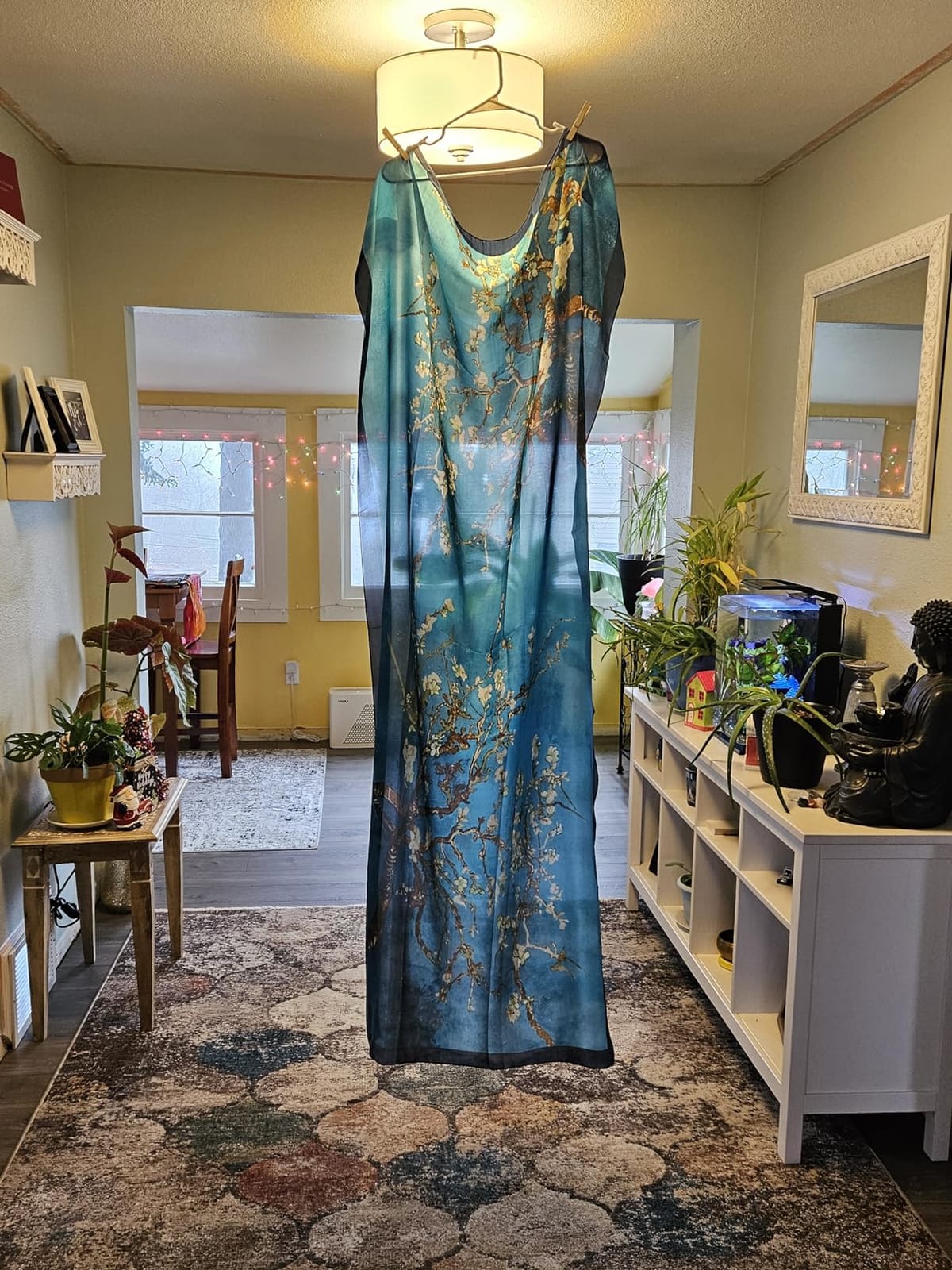 Womens 100% Large Mulberry Silk Scarf Long Satin Scarf Fashion Lightweight Wraps customer photo 2