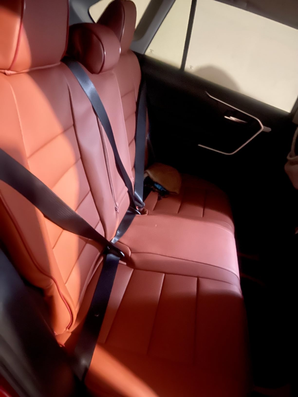 EKR Rav4 Seat Covers Custom Fit for Toyota Rav4 (Gasoline) 2019-2025 LE/XLE/XLE Premium/Limited, Leather Car Seat Cover Full Set for SUV, Faux Leather (Black) customer photo 1