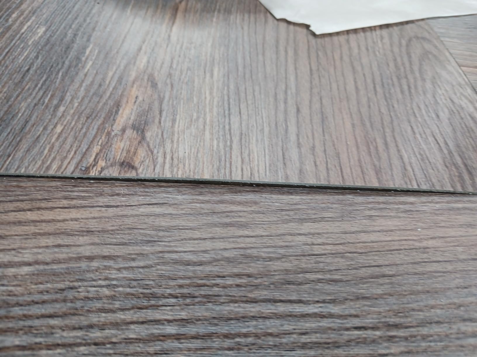 FloorPops Knotting Hill Peel and Stick Floor Tiles, Brown, Wood-Look Vinyl Floor Tiles, 12 in x 12 in, Pack of 10 customer photo 1
