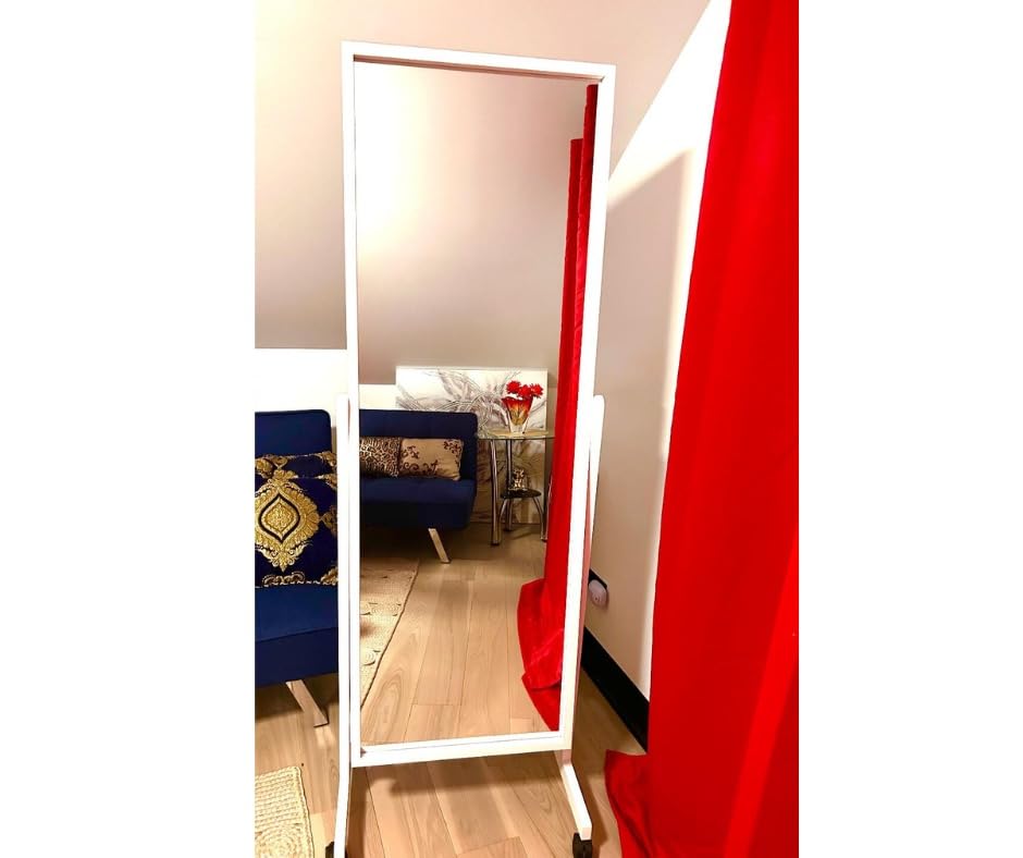 Swivel Full Length Mirror on Wheels 65