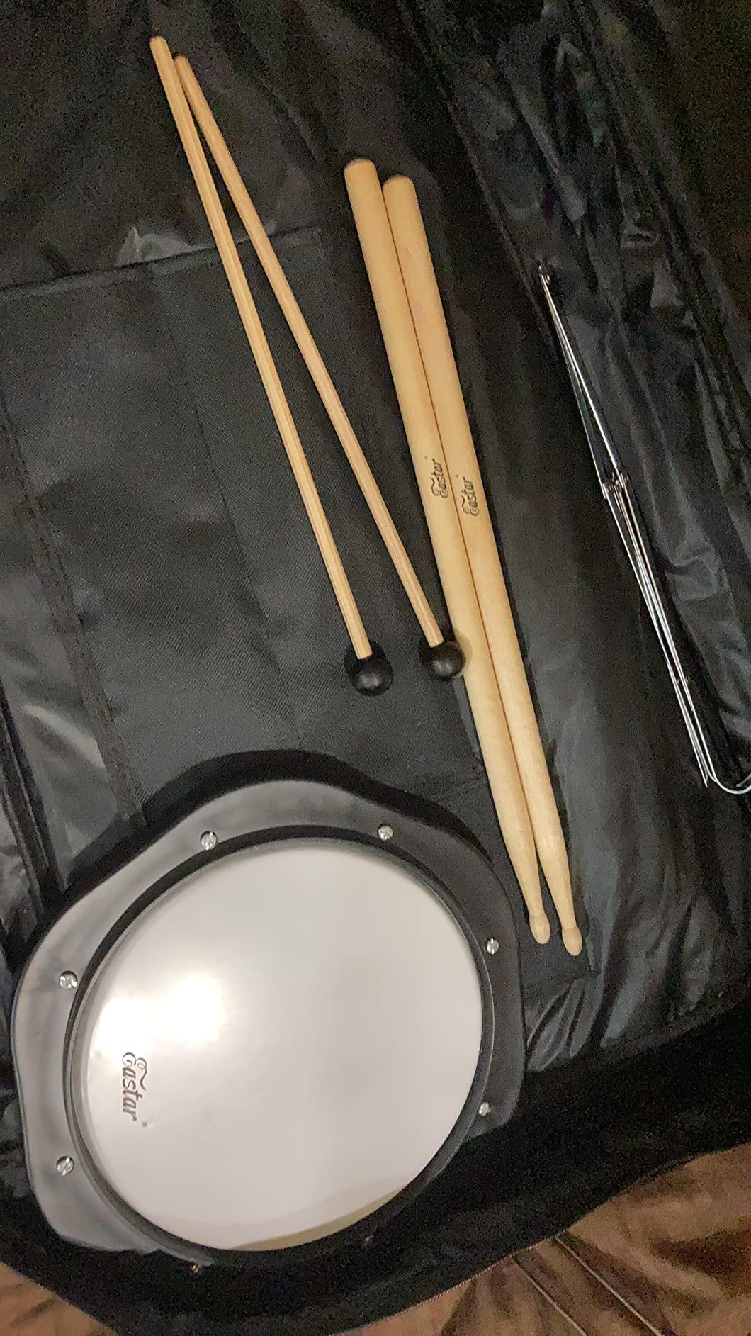 Eastar Professional 32 Note Glockenspiel Xylophone Bell Kit Percussion Kit with 8 Inch Drum Practice Pad, Stand, Glockenspiel Stick, Drum Sticks and Carrying Bag customer photo 4