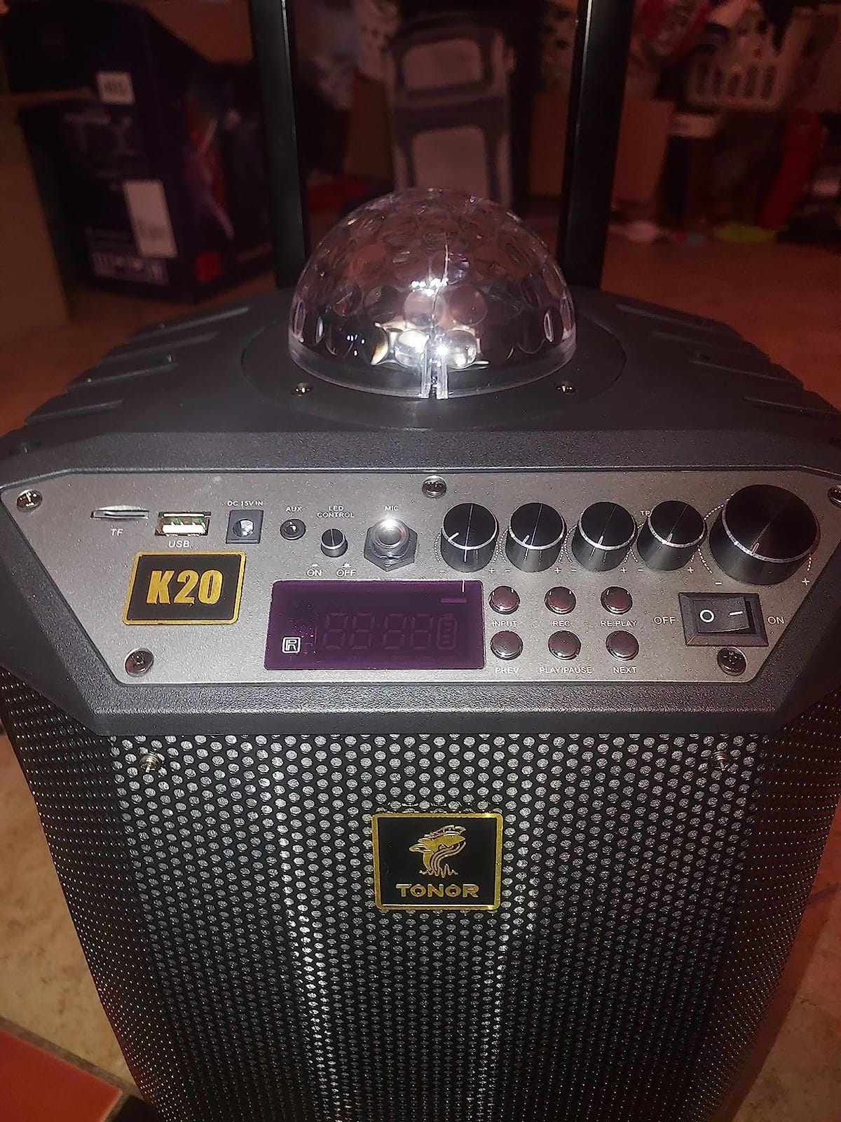 TONOR Wireless Karaoke Machine for Adults, PA System Portable Bluetooth Singing Speaker with 30 m/100 ft Dual Wireless Microphones Microfono, Disco Ball for Home Karaoke, Party, Class and Church K20 customer photo 2