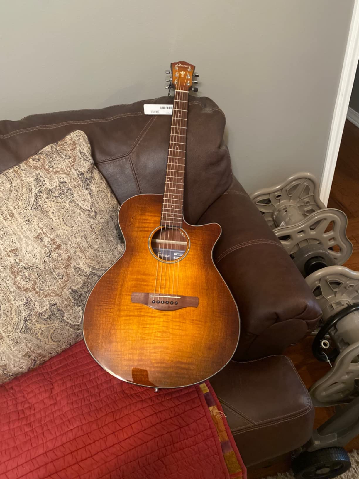 Ibanez AEG70L Left-Handed Acoustic-Electric Guitar - Tiger Burst High Gloss customer photo 1