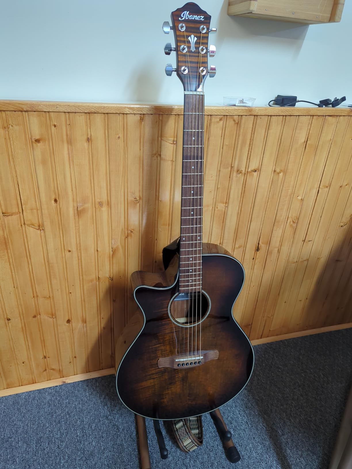 Ibanez AEG70L Left-Handed Acoustic-Electric Guitar - Tiger Burst High Gloss customer photo 2