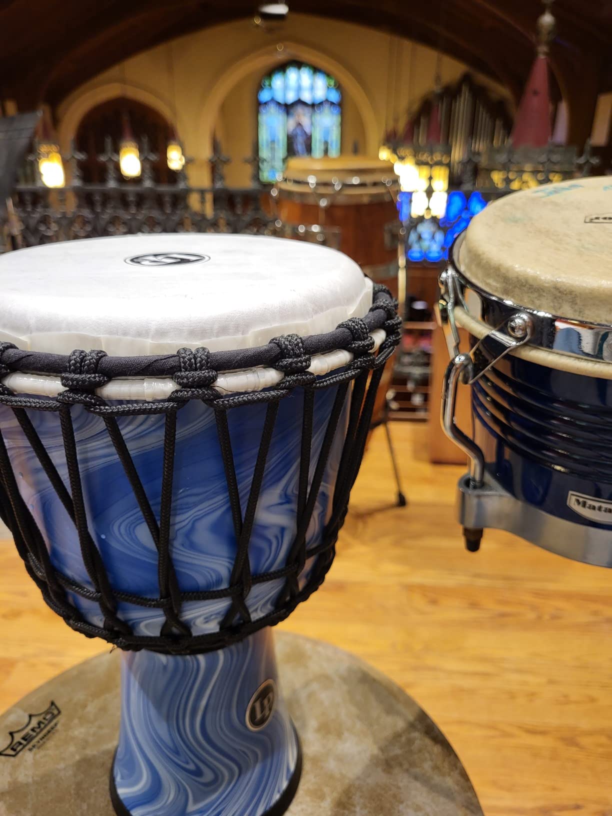 Latin Percussion World Collection Circle Djembe, Green Marble, 7-inch (LP1607GM) customer photo 2