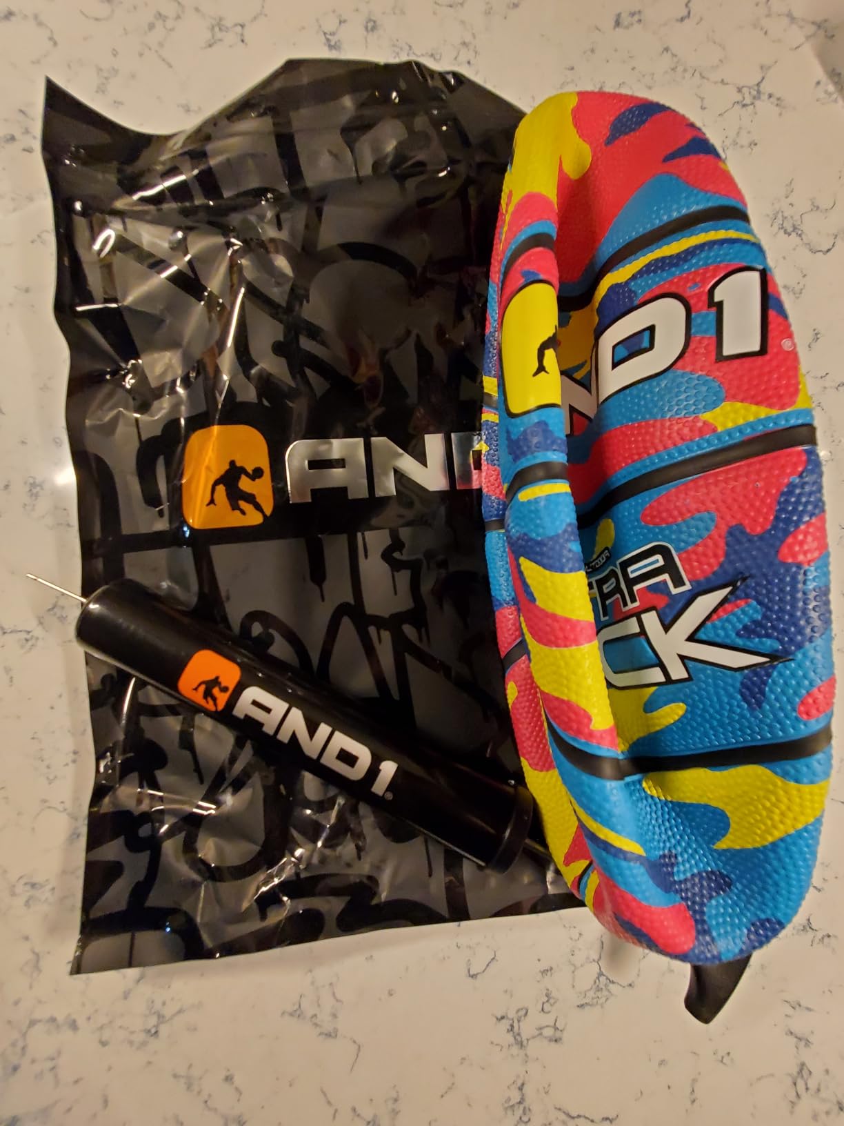 AND1 Ultra Grip Basketball: Official Regulation Size 7 (29.5 inches) Rubber customer photo 1