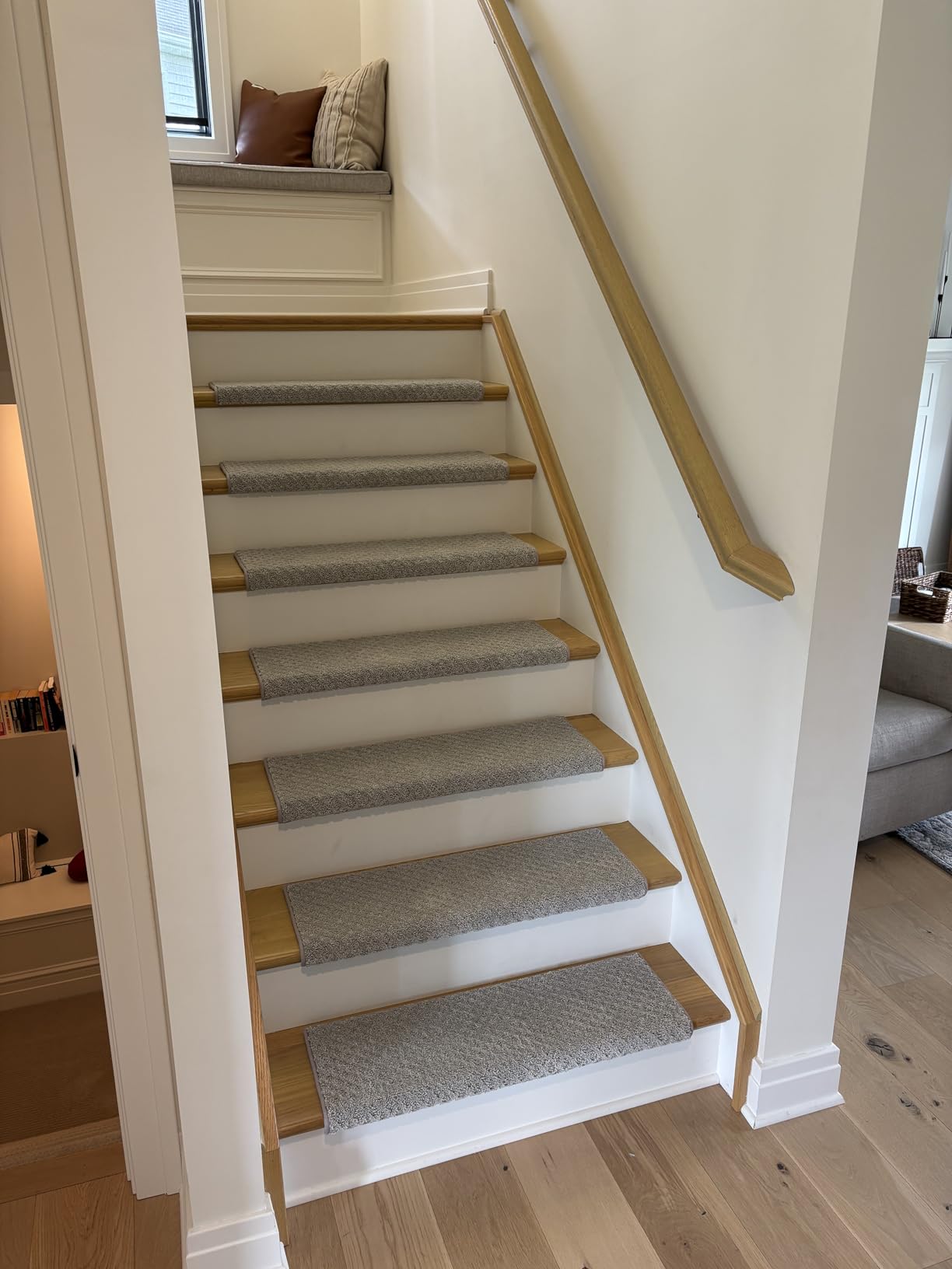 Oak Valley Designs Rounded Bullnose Carpet Stair Treads - Anti Slip Indoor Stair Mats for Wooden Stairs, Style: Bayside Charm, Crystal Canyon 31