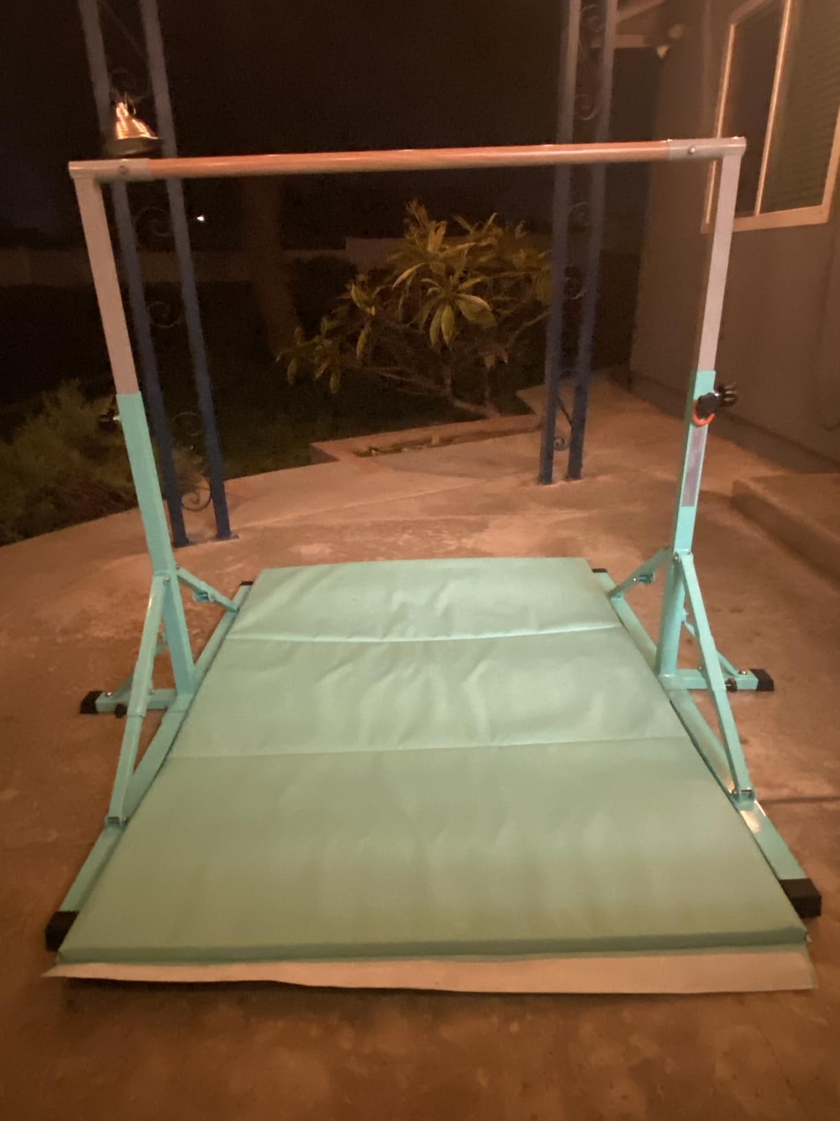 MARFULA Gymnastic Kip Bar for Kids Teens Ages 3-25 of All Gymnastic Levels | 5 Ft or 8Ft Length Folding Kip Bar, 4 Ft Width, 5 Ft Adjust Height, Gymnastics Training Equipment Ideal for Kids Home Club Use customer photo 2