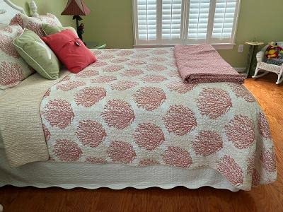 White Quilted Bed Skirt Dust Ruffle Matelasse Tailored 16