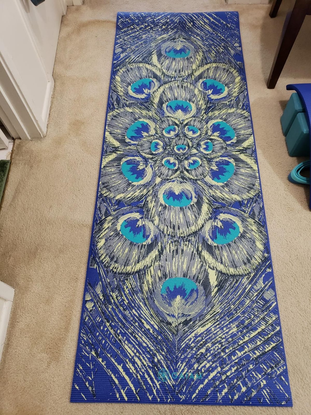 Gaiam Premium Yoga Mat, 6mm Thick Print Mat | Premium 6mm thick cushioning for joint support. Non-slip print design for yoga, Pilates & floor workouts. customer photo 2