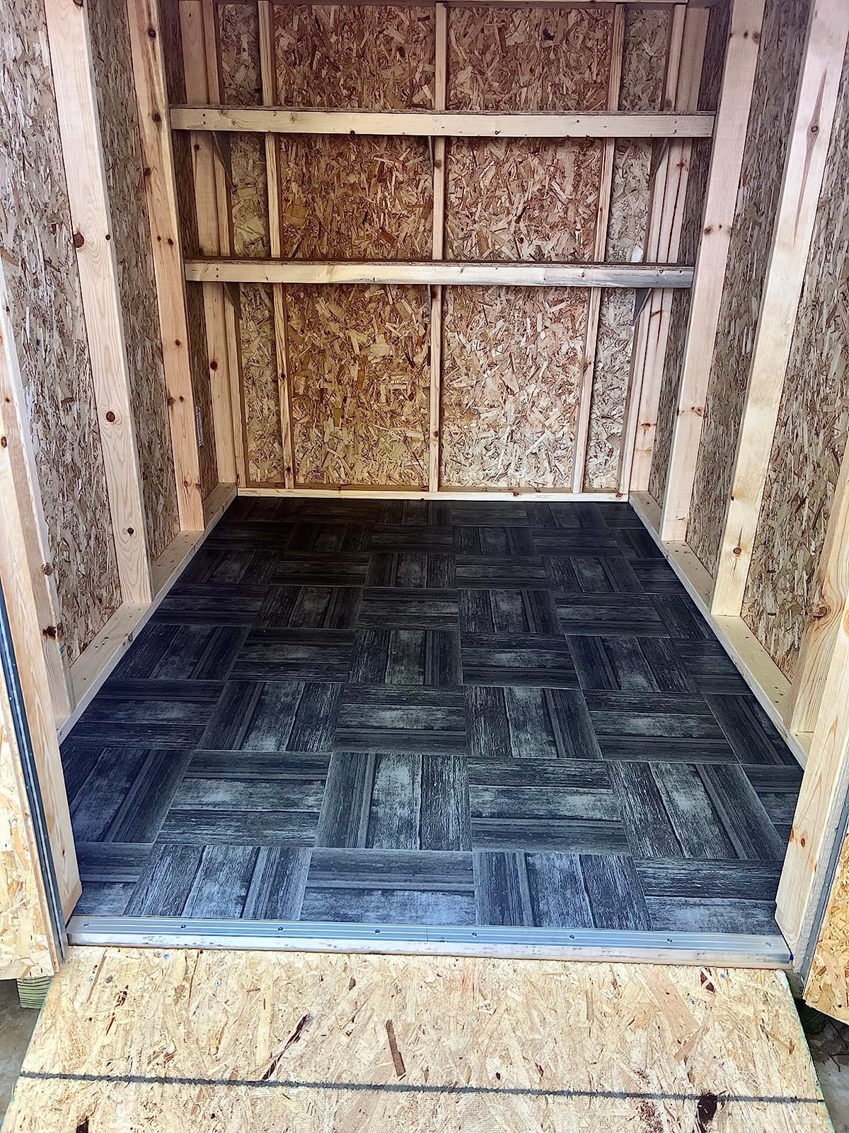 FloorPops Vanleer Peel and Stick Floor Tiles, Grey, Wood-Look Vinyl Floor Tiles, Water Resistant, 12 in x 12 in, Pack of 10 customer photo 2