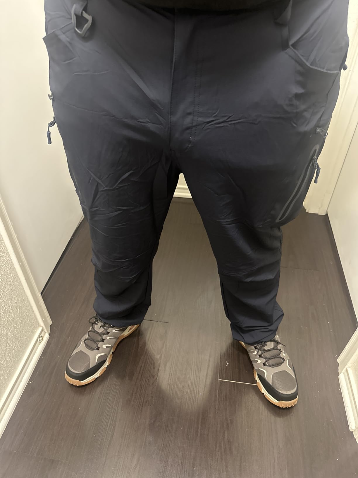 TACVASEN Men's Lightweight Hiking Tactical Pants Waterproof Quick Dry Cargo Work Rain Outdoor Pants 8 Pockets customer photo 2