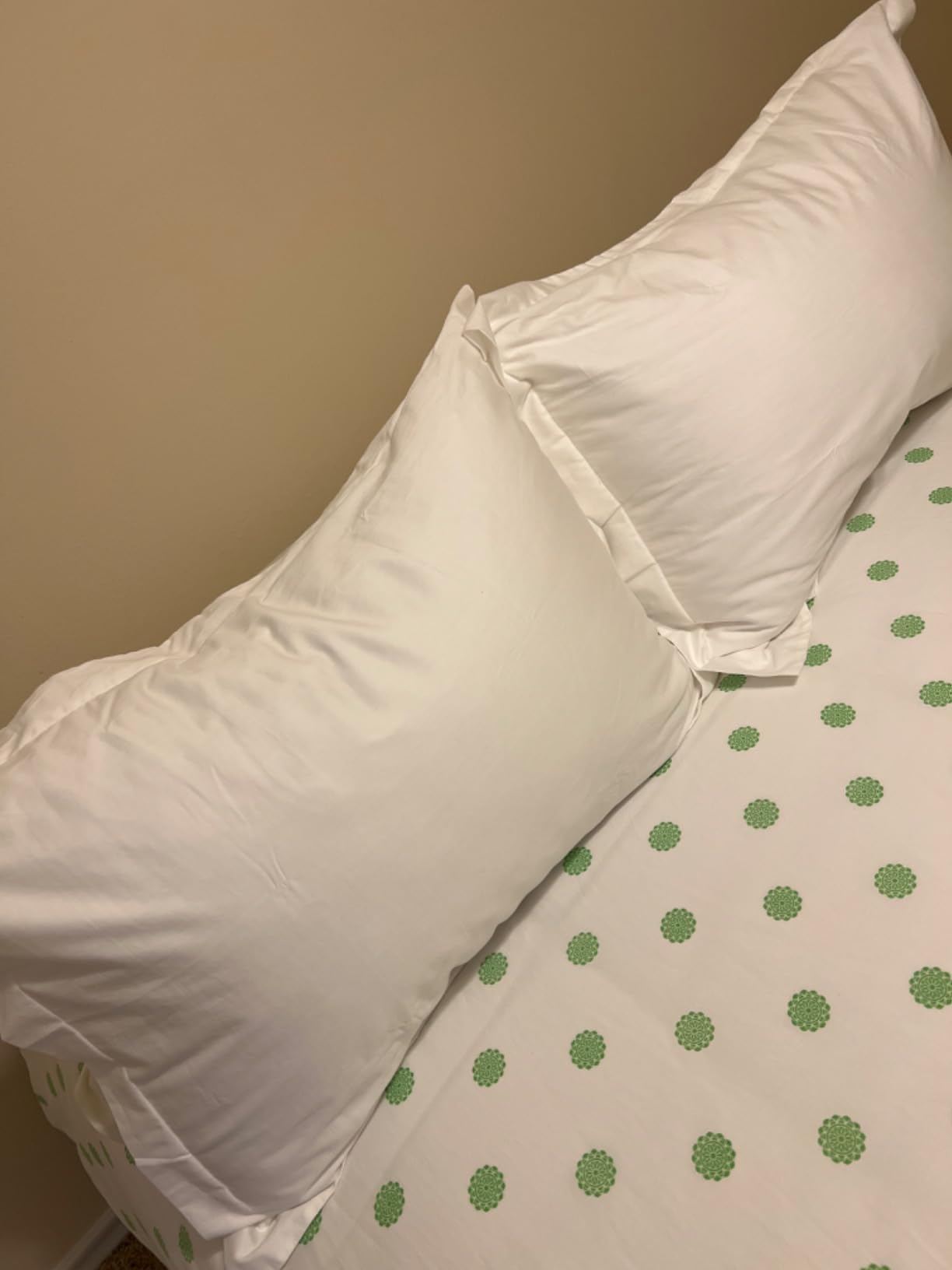 NTBAY Standard Egyptian Cotton Sateen Pillow Shams, Set of 2, White | 500 Thread Count Egyptian Cotton Sateen with Oxford Flange, Breathable, 20