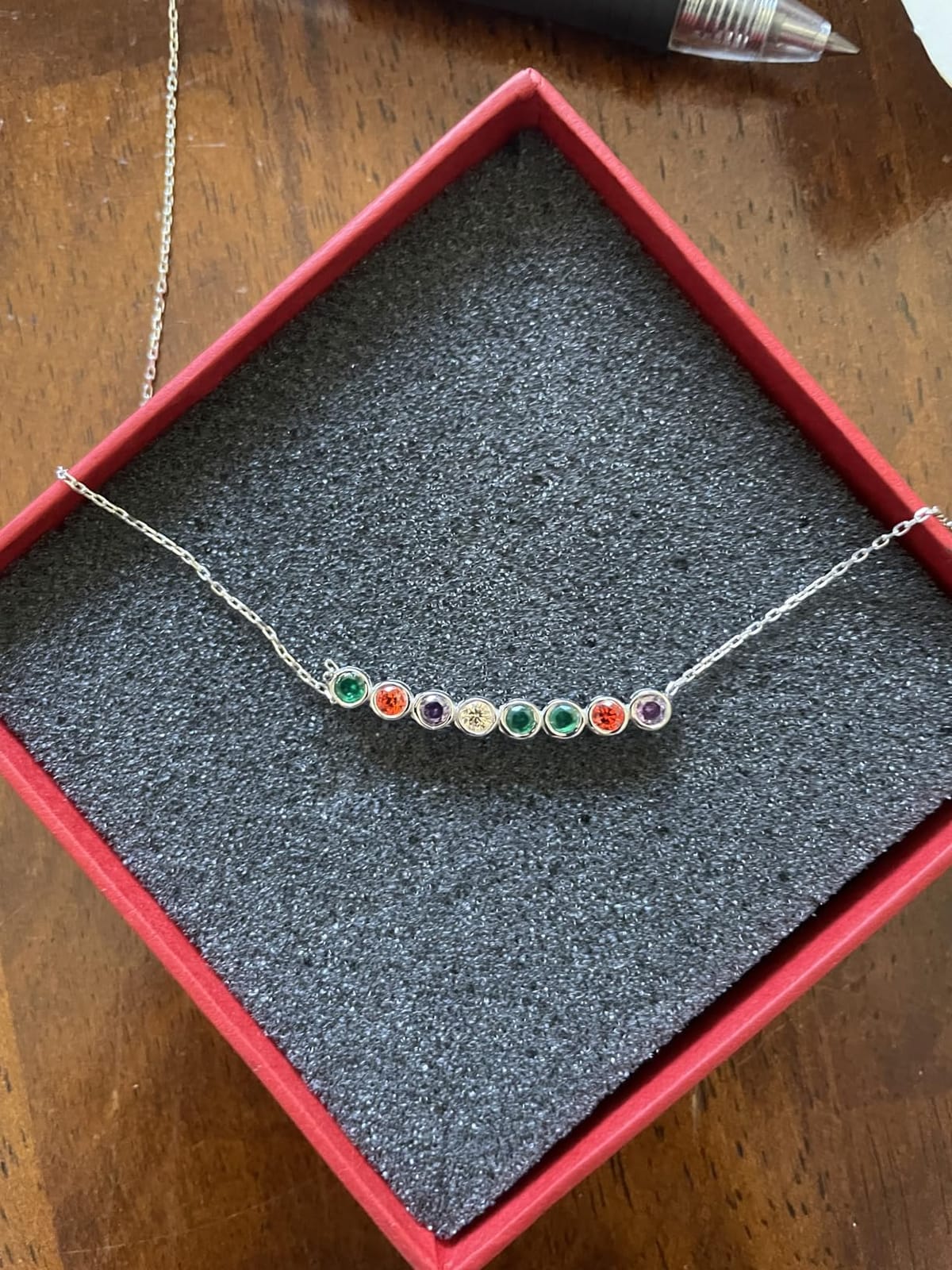 925 Sterling Silver Birthstone Necklace for Women - Personalized Dainty Necklace, Gift for Mom, Grandma, or Her, Birthday Gift, Birthstone Jewelry for Women customer photo 2