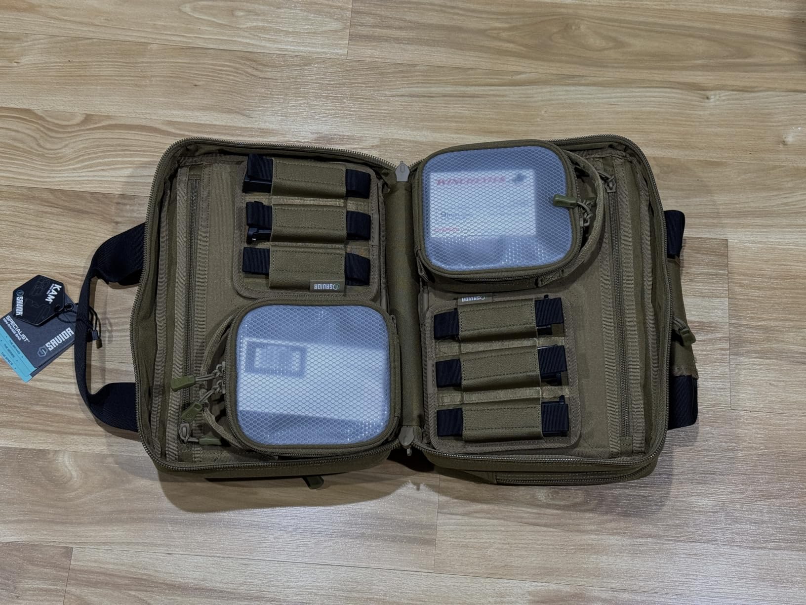 Savior Equipment Specialist Series Tactical Double Scoped Handgun Firearm Case Pistol Bag For Outdoor Hunting Shooting Range, Lockable Compartment, Additional Magazine Storage Slots customer photo 2