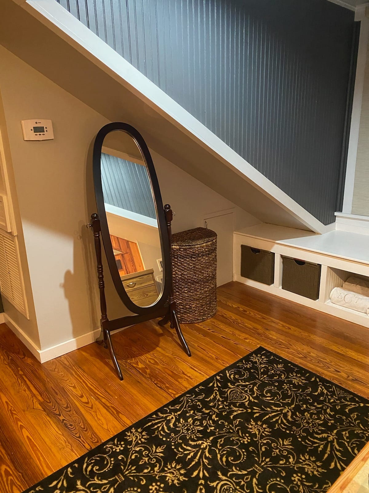 Legacy Decor Swivel Full Length Wood Cheval Floor Mirror (Espresso) customer photo 1