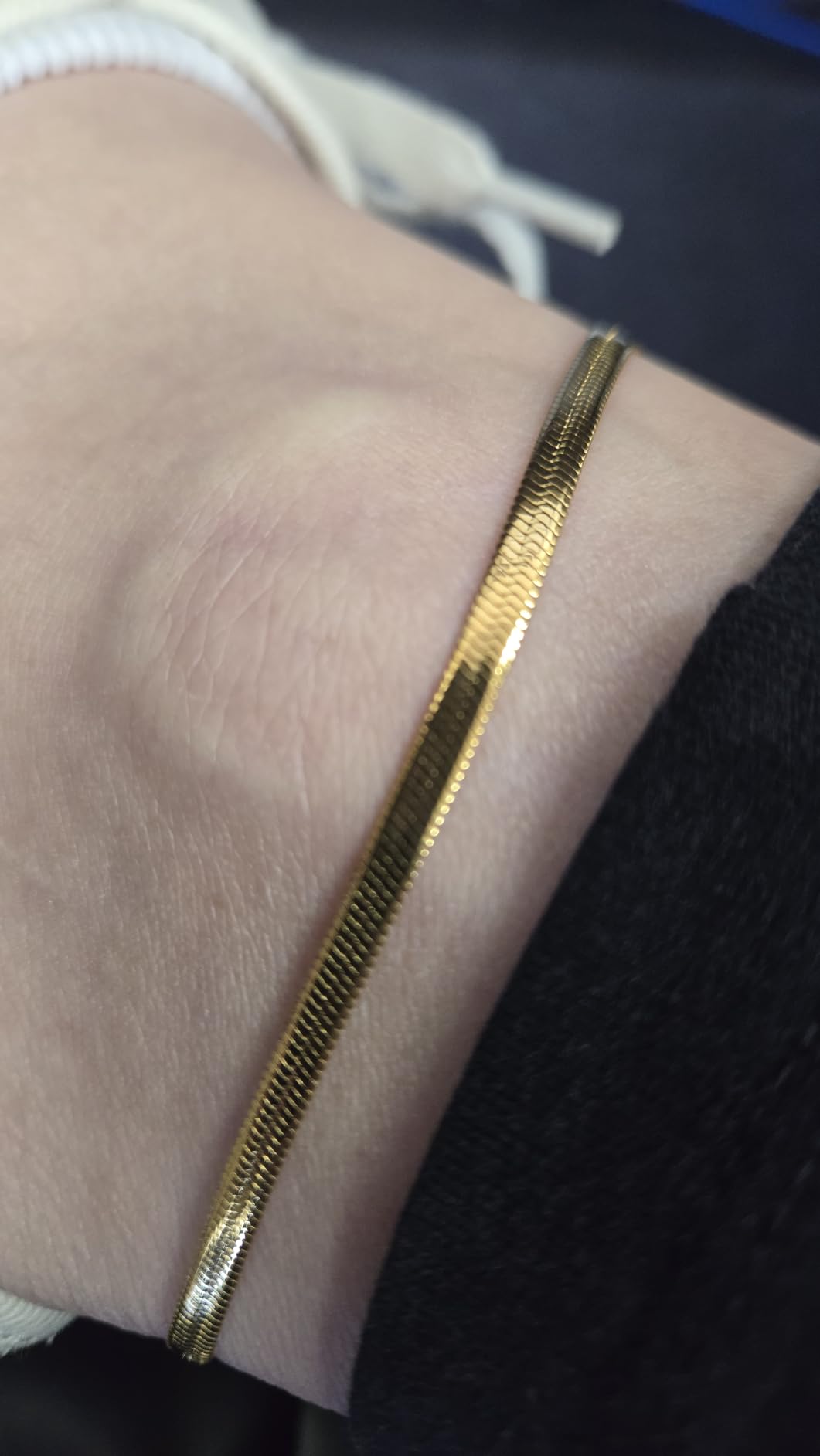 Gold Anklets for Women Waterproof,18K Gold Plated Anklet for Women Snake Chain Link Dainty Ankle Bracelets Summer Beach Jewelry customer photo 2