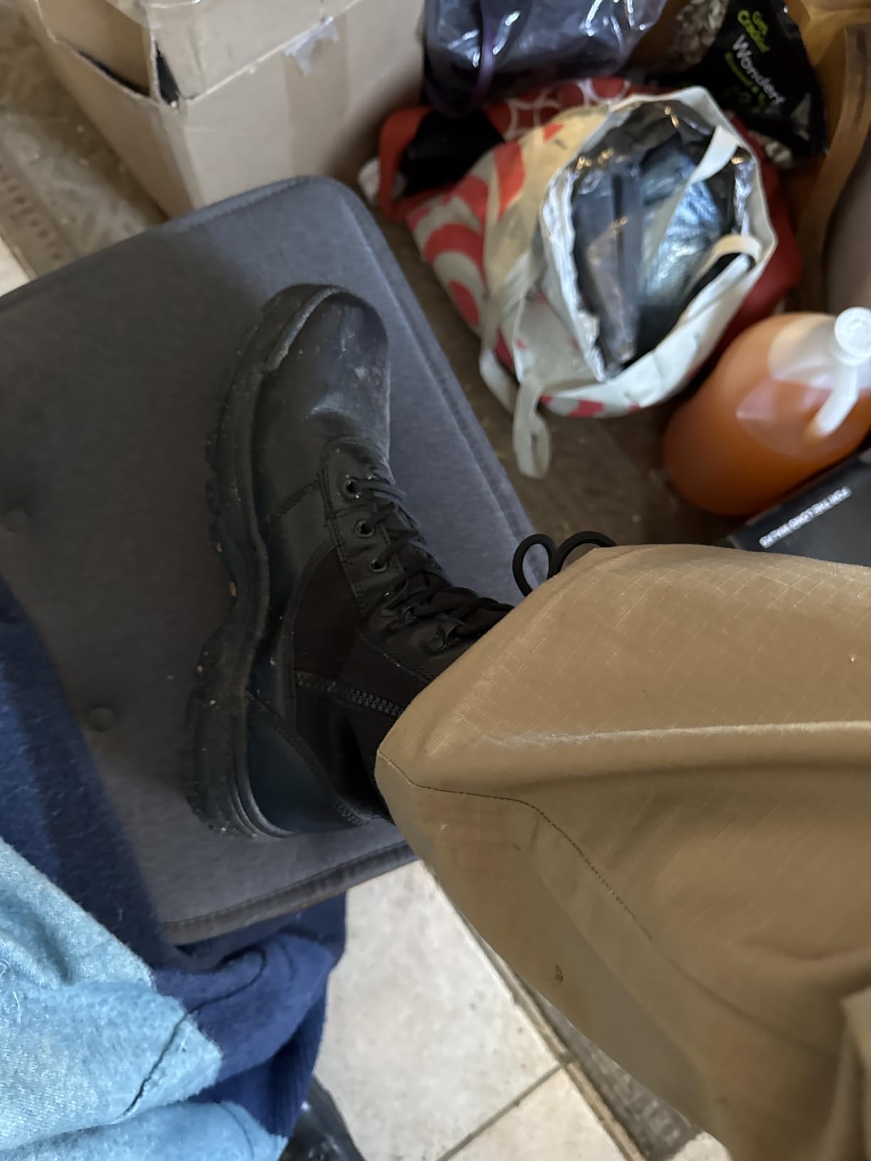RIELD Men's Military Tactical Work Boots Side Zipper Jungle Army Combat Boots customer photo 2