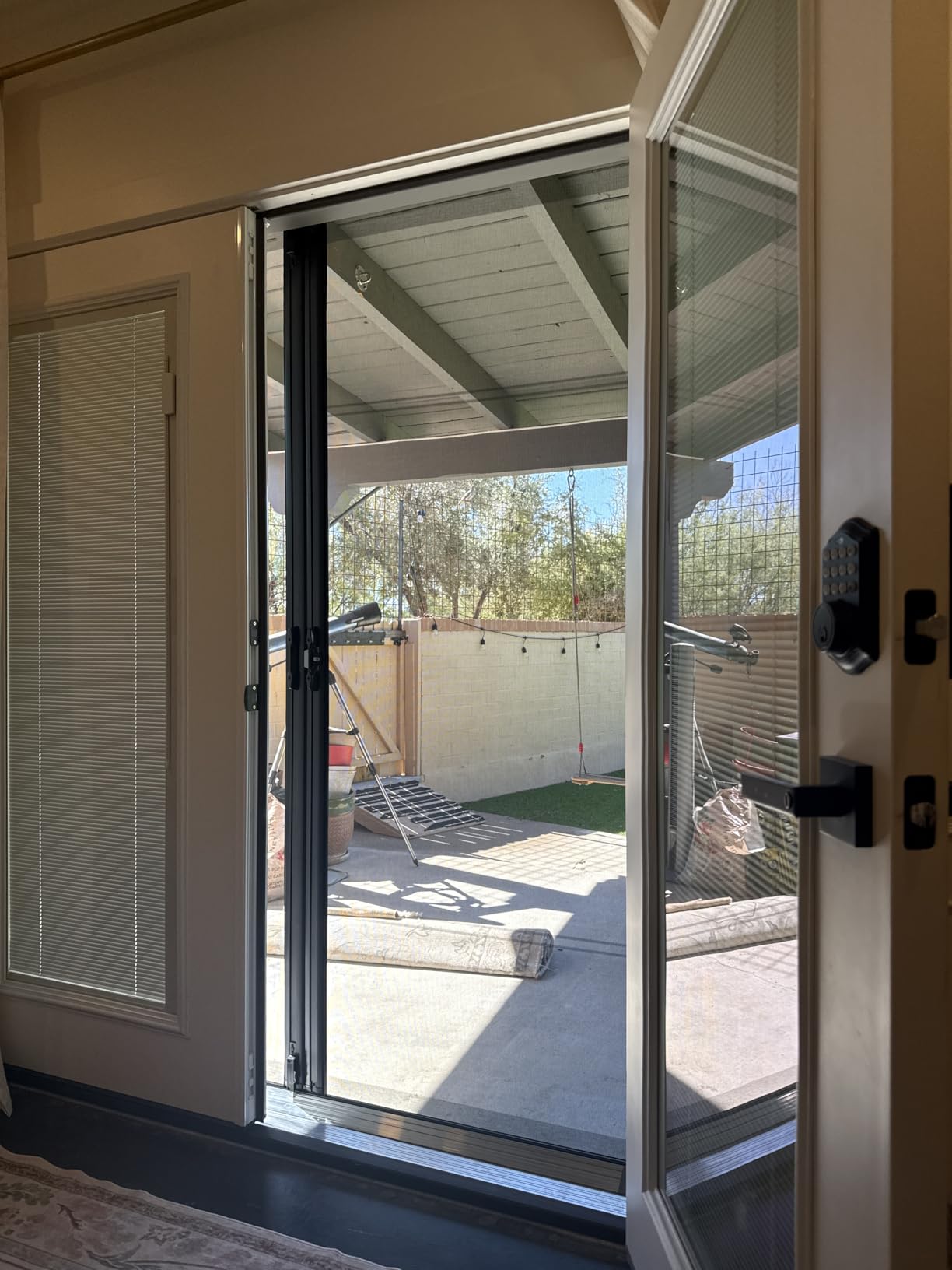 LARSON Brisa Sandstone Double French Door Screen EZ-Glide 68-72 in Wide customer photo 2