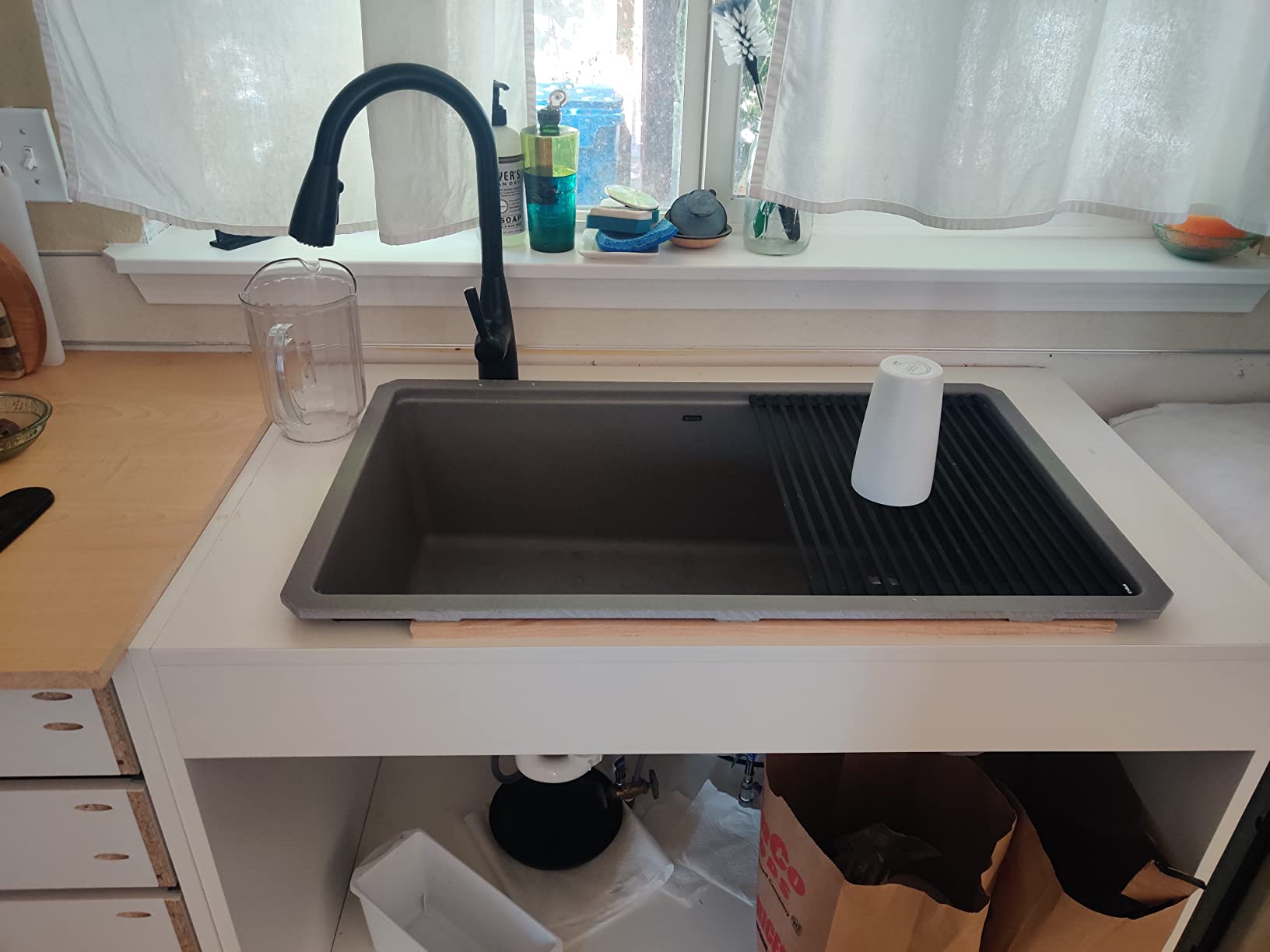 KRAUS Kitchen Sink Bellucci 32 Undermount Workstation Granite, Metallic Gray customer photo 2