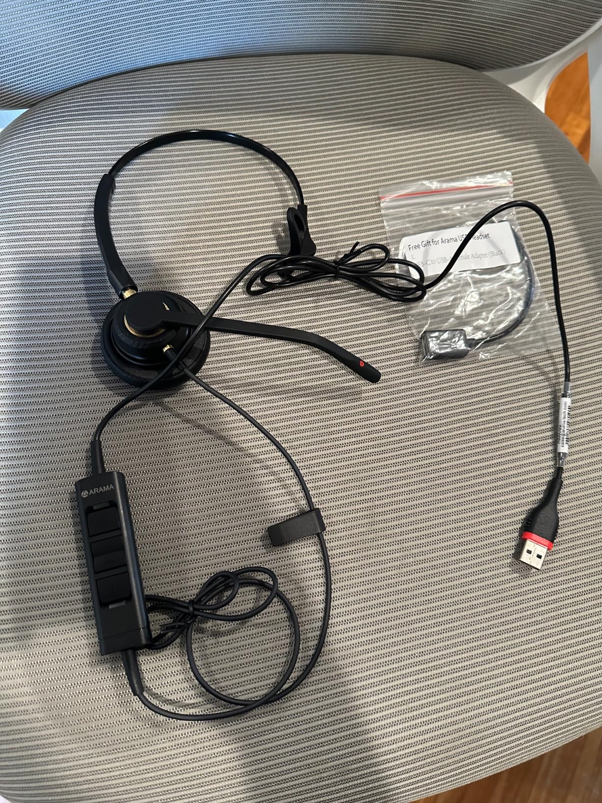 Arama USB Headset with Microphone for PC, Noise Cancelling & Audio Controls Ultra Comfort USB Headphone for Computer Laptop Pc Business Skype UC Webinar Call Center Office customer photo 1