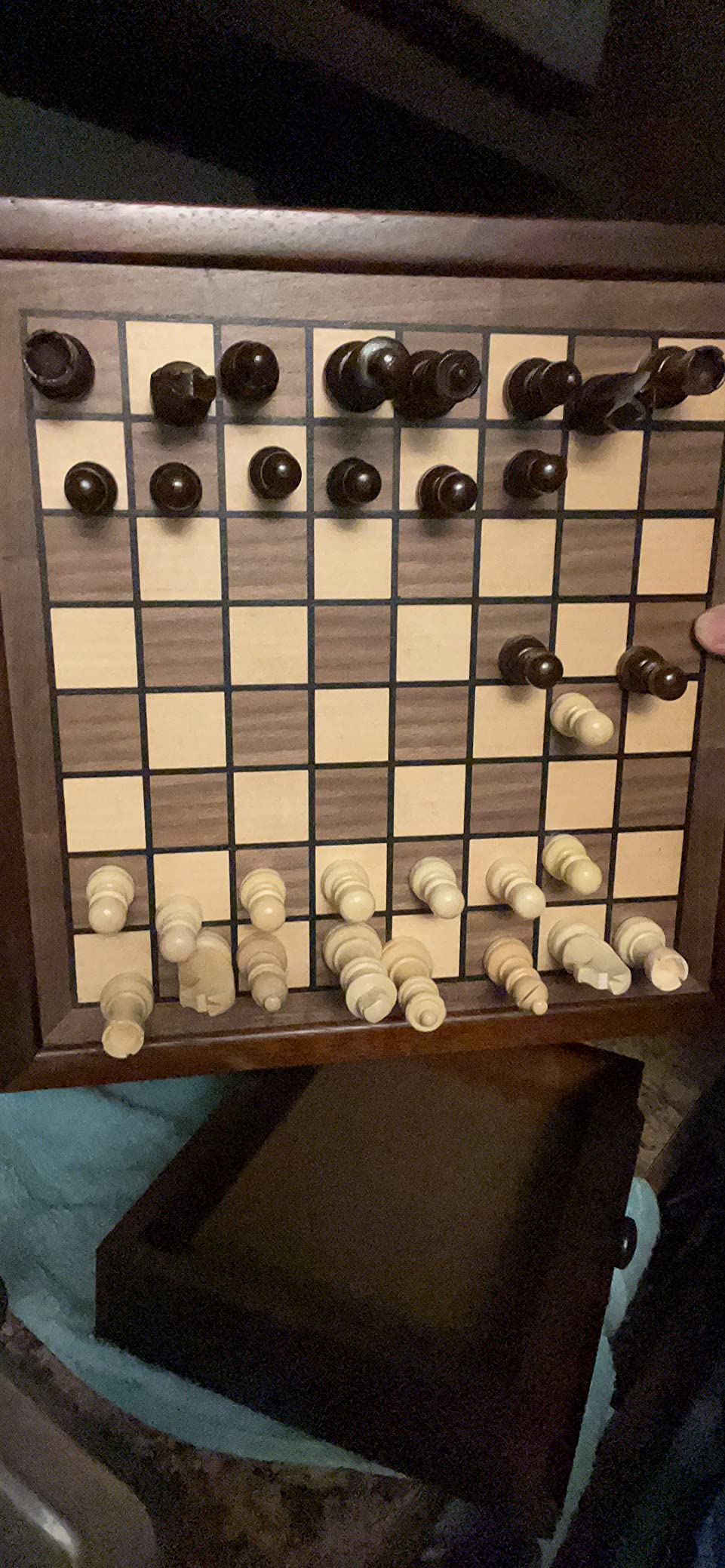AMEROUS Magnetic Wooden Chess Set, 12.8
